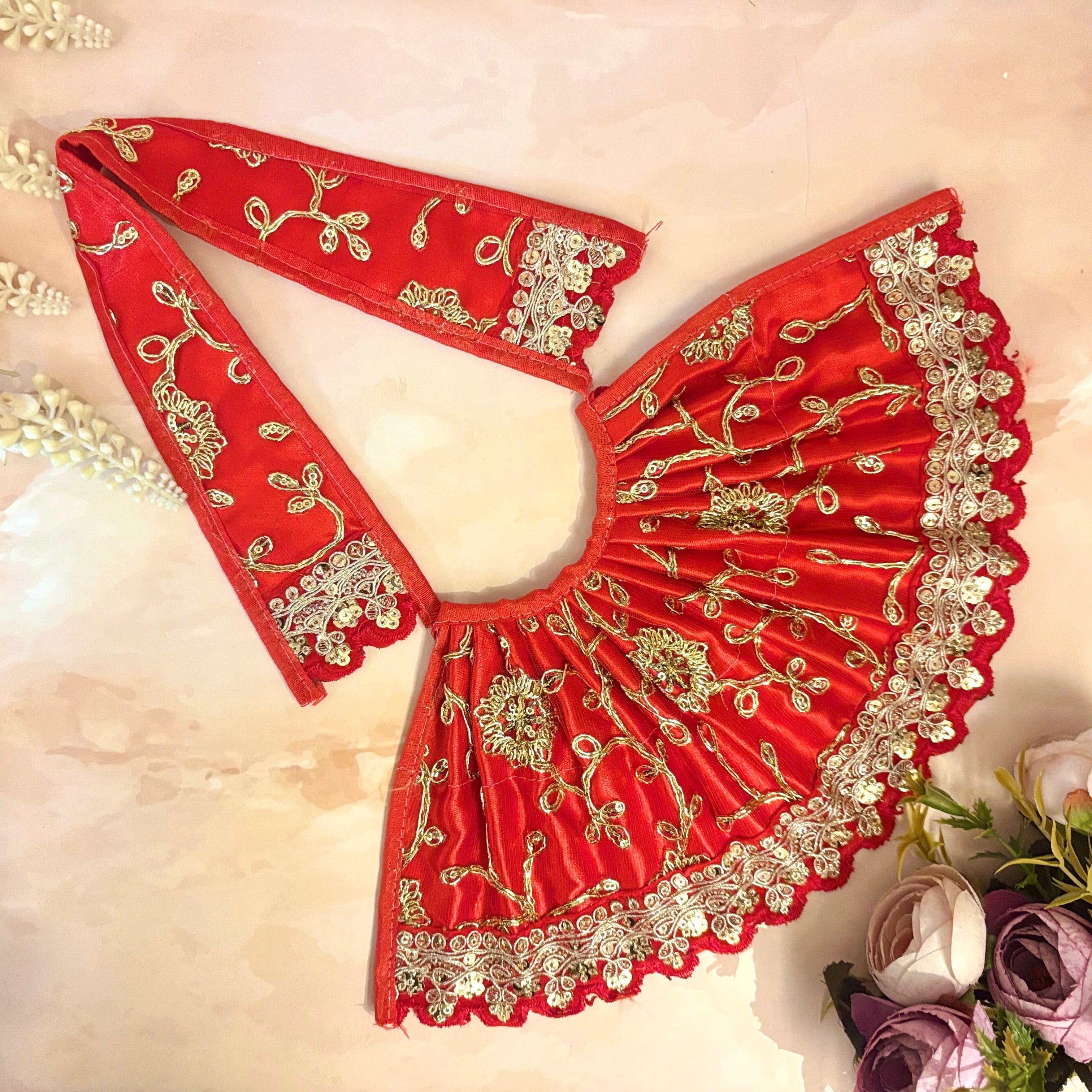 Handmade Ambika Raj Mata Rani Dress - Designer Laddu Gopal Poshak, Fancy Kanha Ji Dress for Janmashtami, Bal Gopal & Krishna Ji Celebrations