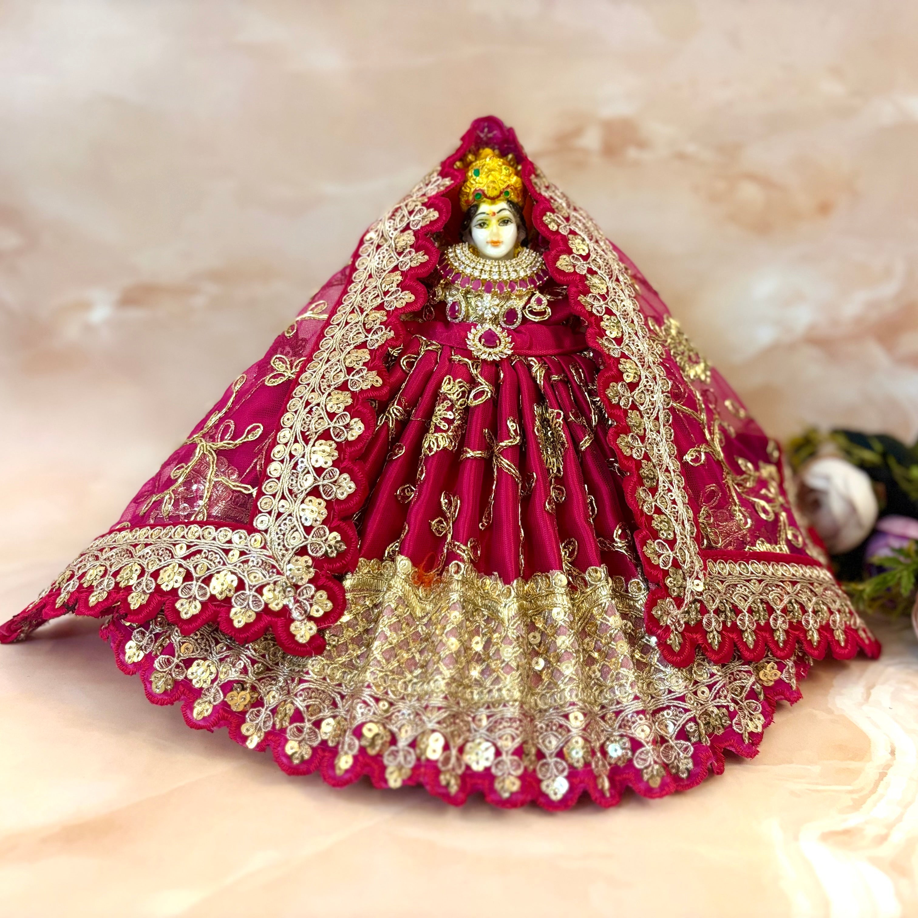 Handmade Ranjana Mata Rani Dress - Designer Laddu Gopal Dress, Kanha Ji Poshak, Bal Gopal Dress for Janmashtami Festival