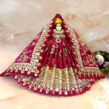 Handmade Ranjana Mata Rani Dress - Designer Laddu Gopal Dress, Kanha Ji Poshak, Bal Gopal Dress for Janmashtami Festival
