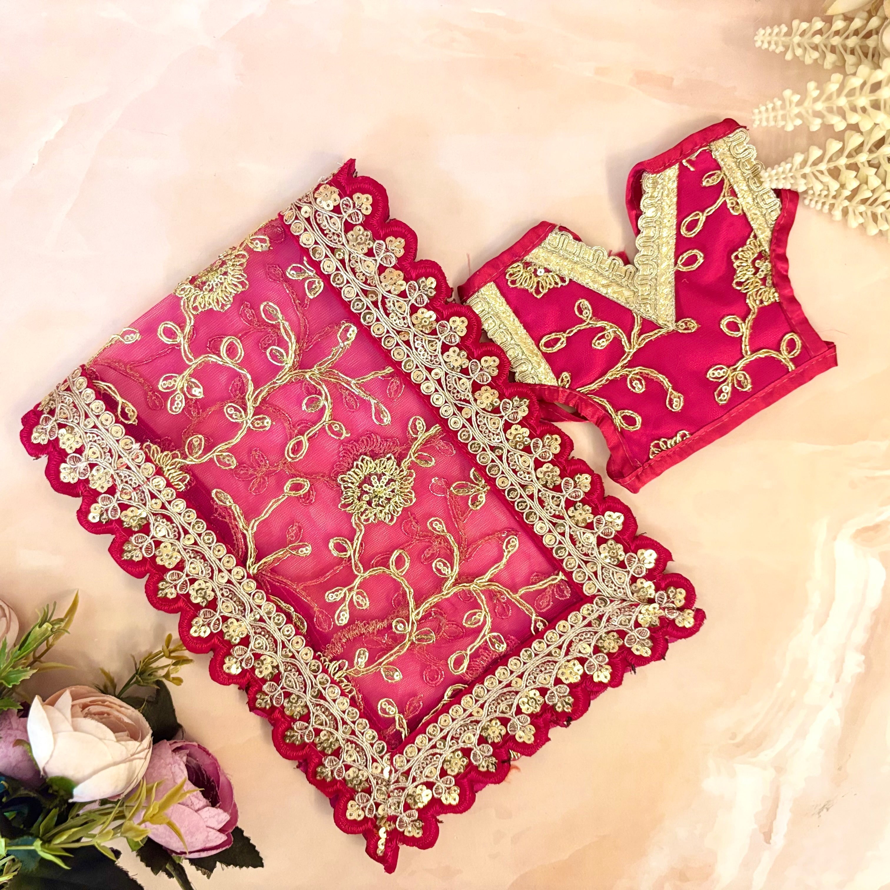 Handmade Ranjana Mata Rani Dress - Designer Laddu Gopal Dress, Kanha Ji Poshak, Bal Gopal Dress for Janmashtami Festival
