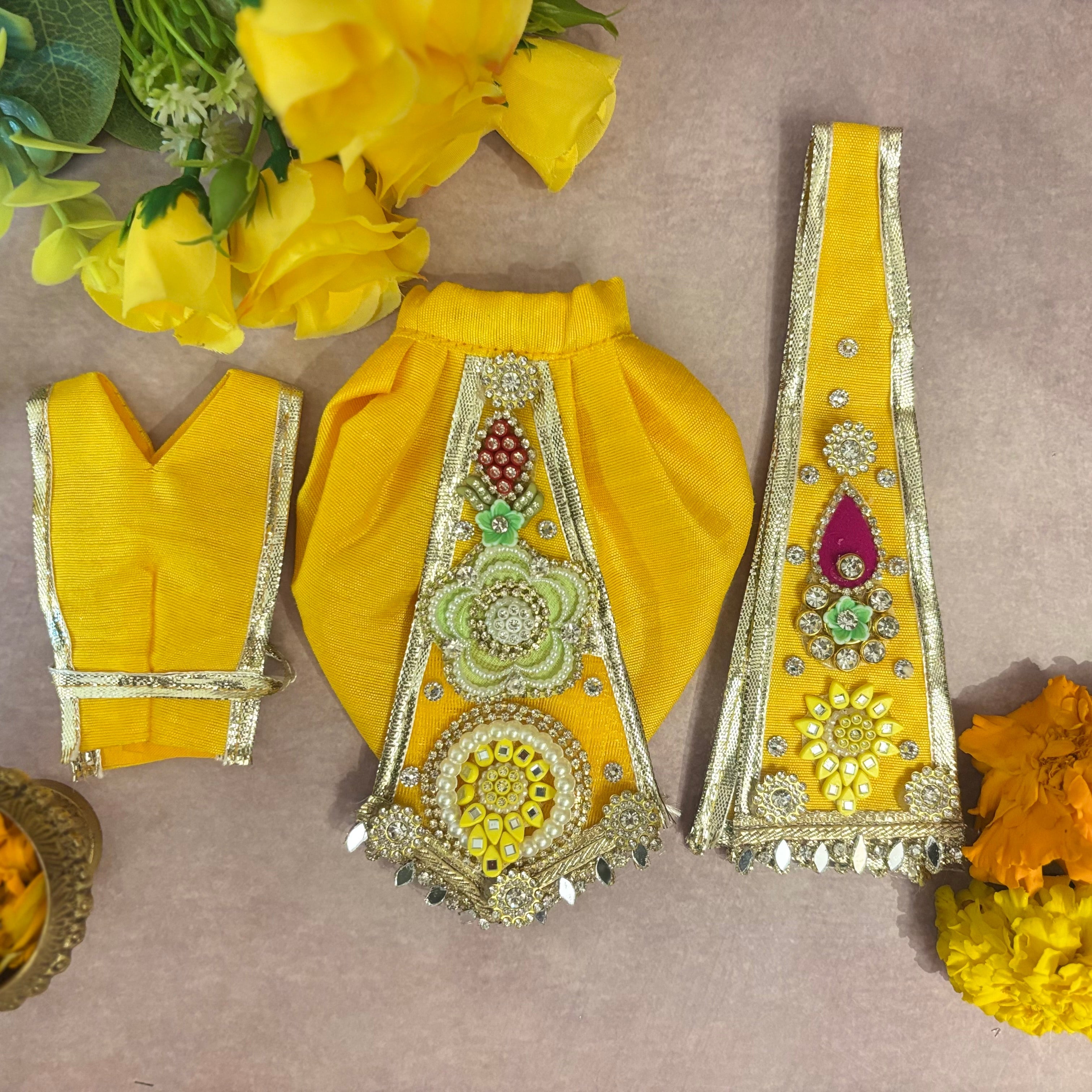 Handmade Designer Laddu Gopal Dress | Fancy Kanha Ji Poshak for Janmashtami | Bal Gopal & Krishna Ji Dress for Festivals