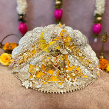 Handmade Kanakyugal Laddu Gopal Dress - Designer Kanha Ji Poshak, Fancy Bal Gopal Dress for Janmashtami Celebrations, Krishna Ji Dress