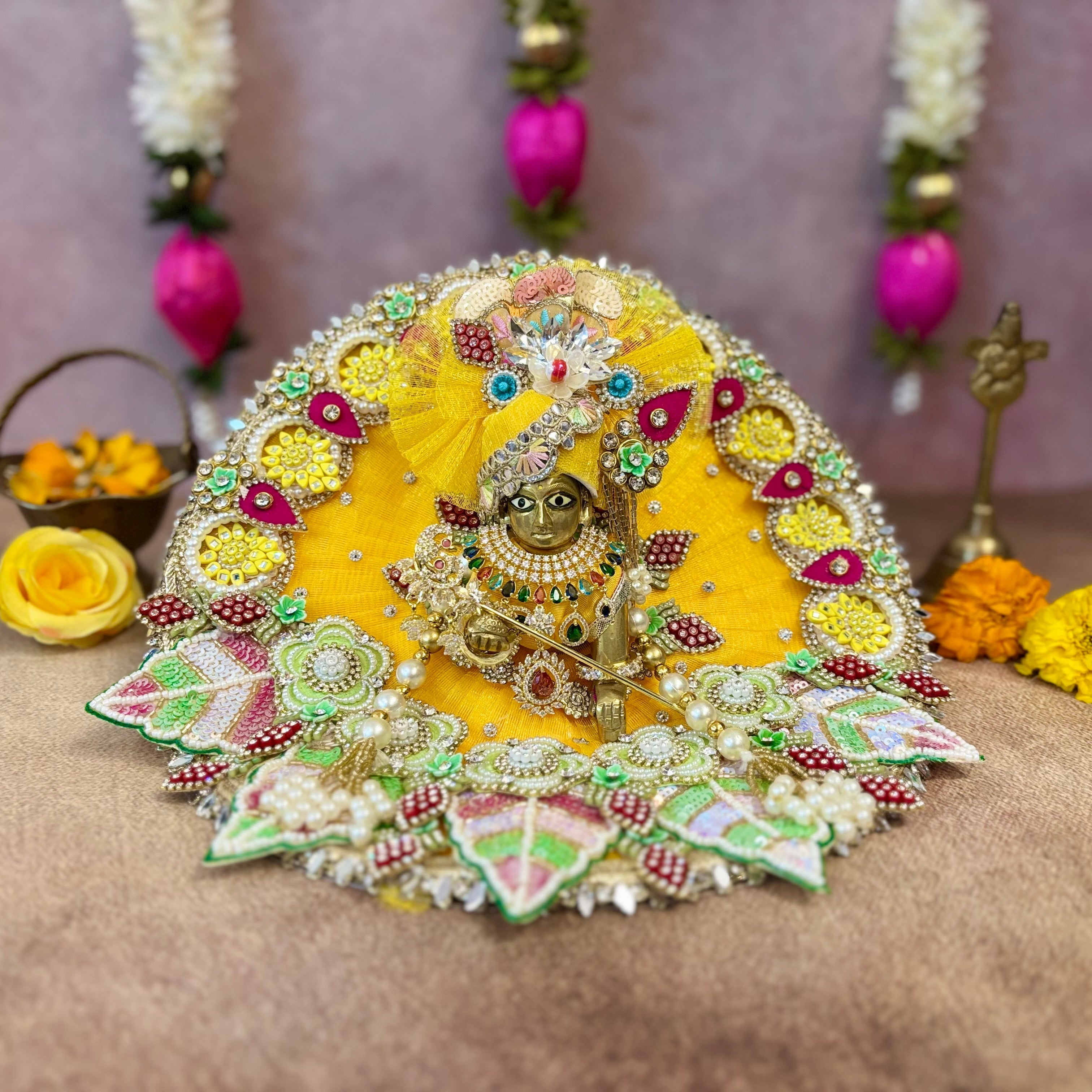 Handmade Designer Laddu Gopal Dress - Fancy Kanha Ji Poshak for Janmashtami, Bal Gopal Dress, Krishna Ji Dress, Perfect Festival Outfit