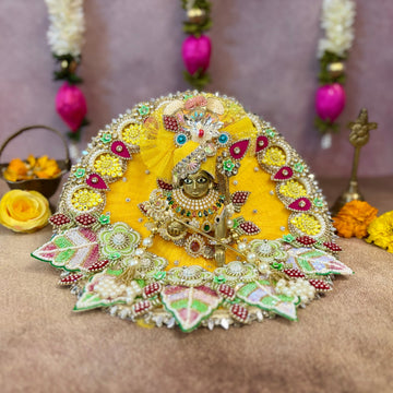 Handmade Designer Laddu Gopal Dress - Fancy Kanha Ji Poshak for Janmashtami, Bal Gopal Dress, Krishna Ji Dress, Perfect Festival Outfit
