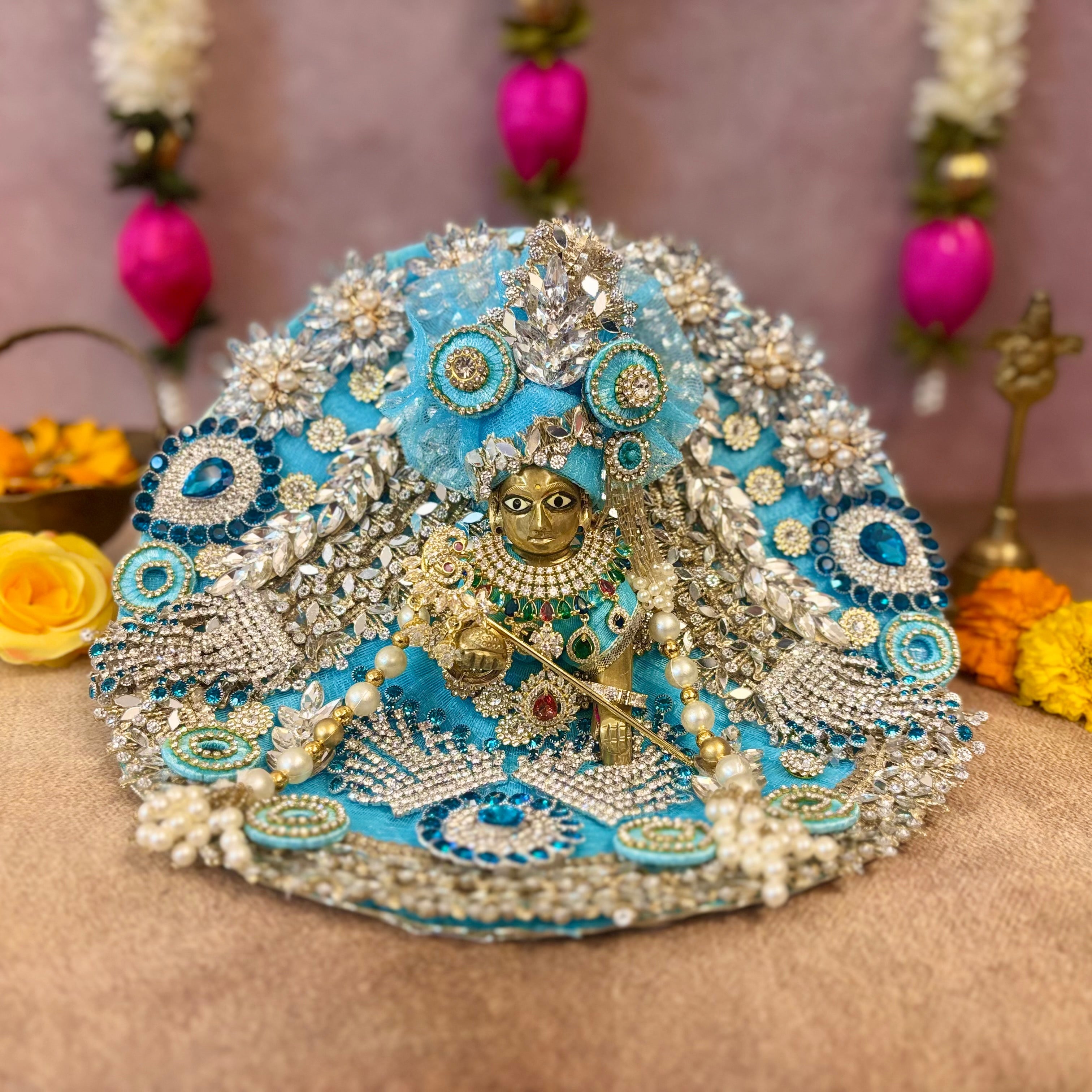 Handmade Designer Laddu Gopal Dress | Fancy Kanha Ji Poshak for Janmashtami | Bal Gopal & Krishna Ji Dress for Festivals
