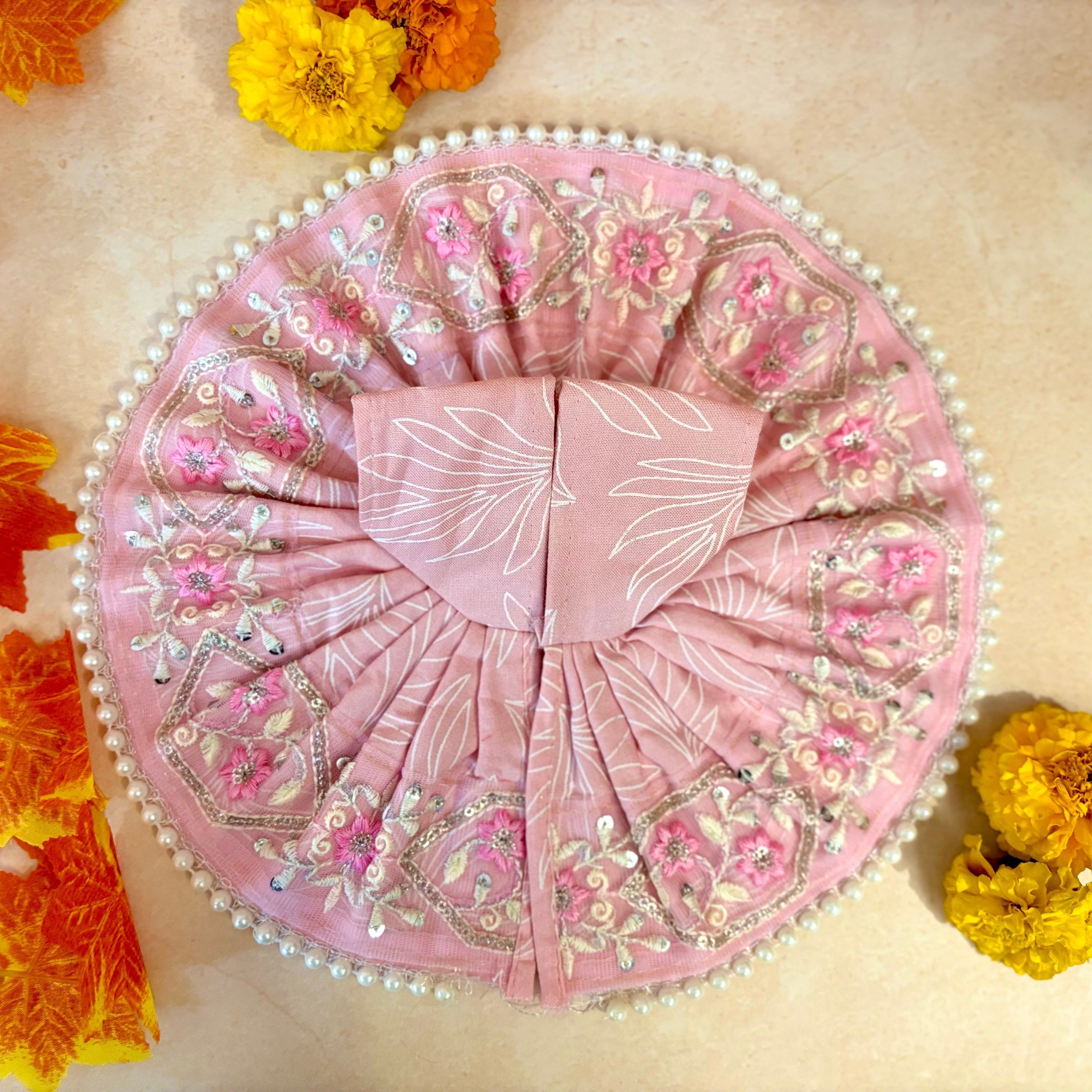 Handmade Vasant Shringar Laddu Gopal Dress - Pack of 2, Designer Kanha Ji Poshak for Janmashtami, Fancy Bal Gopal & Krishna Ji Dress