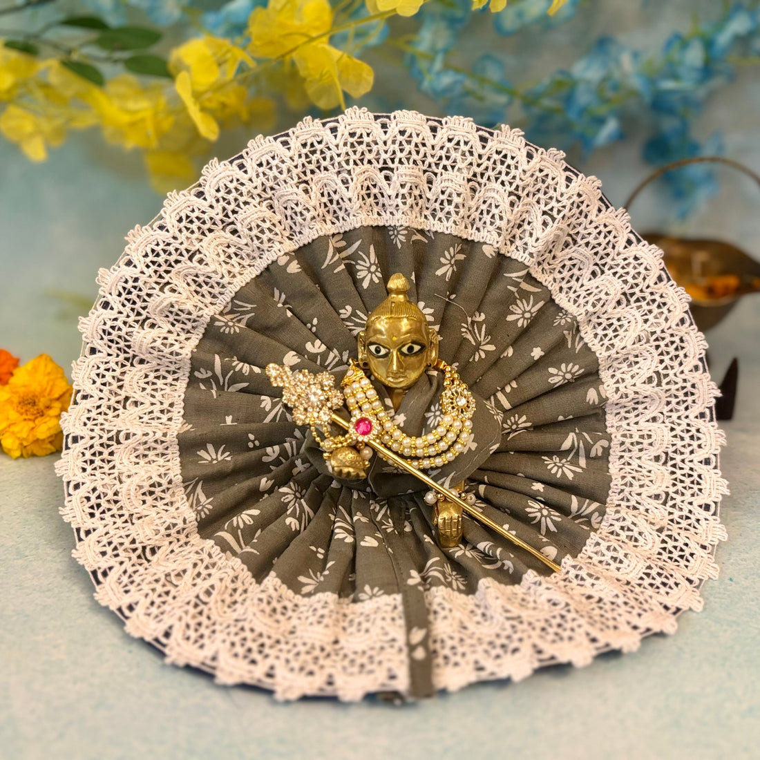 Handmade Amritya Laddu Gopal Dress Set (Pack of 2) - Designer Kanha Ji Poshak & Bal Gopal Dress for Janmashtami Festival