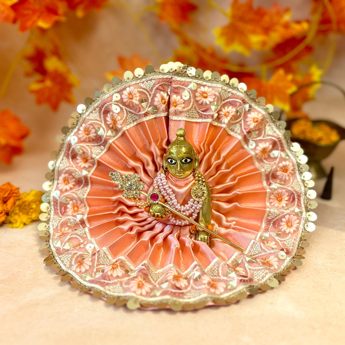 Handmade Suryam Laddu Gopal Dress Set (Pack of 2) - Designer Kanha Ji Poshak for Janmashtami, Fancy Bal Gopal & Krishna Ji Dress