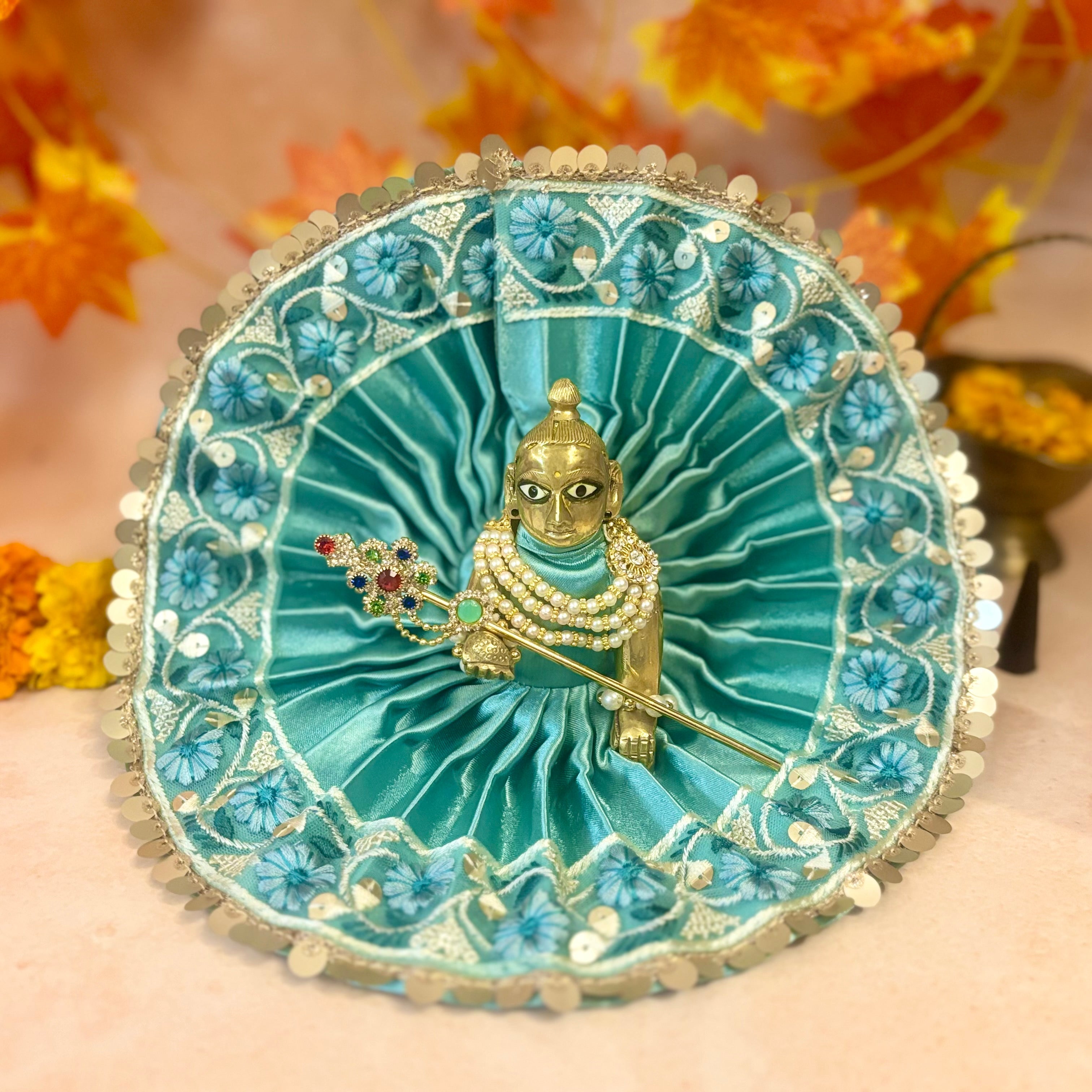 Vrinda Handmade Laddu Gopal Dress Set (Pack of 2) - Designer Kanha Ji Poshak & Bal Gopal Dress for Janmashtami Festival