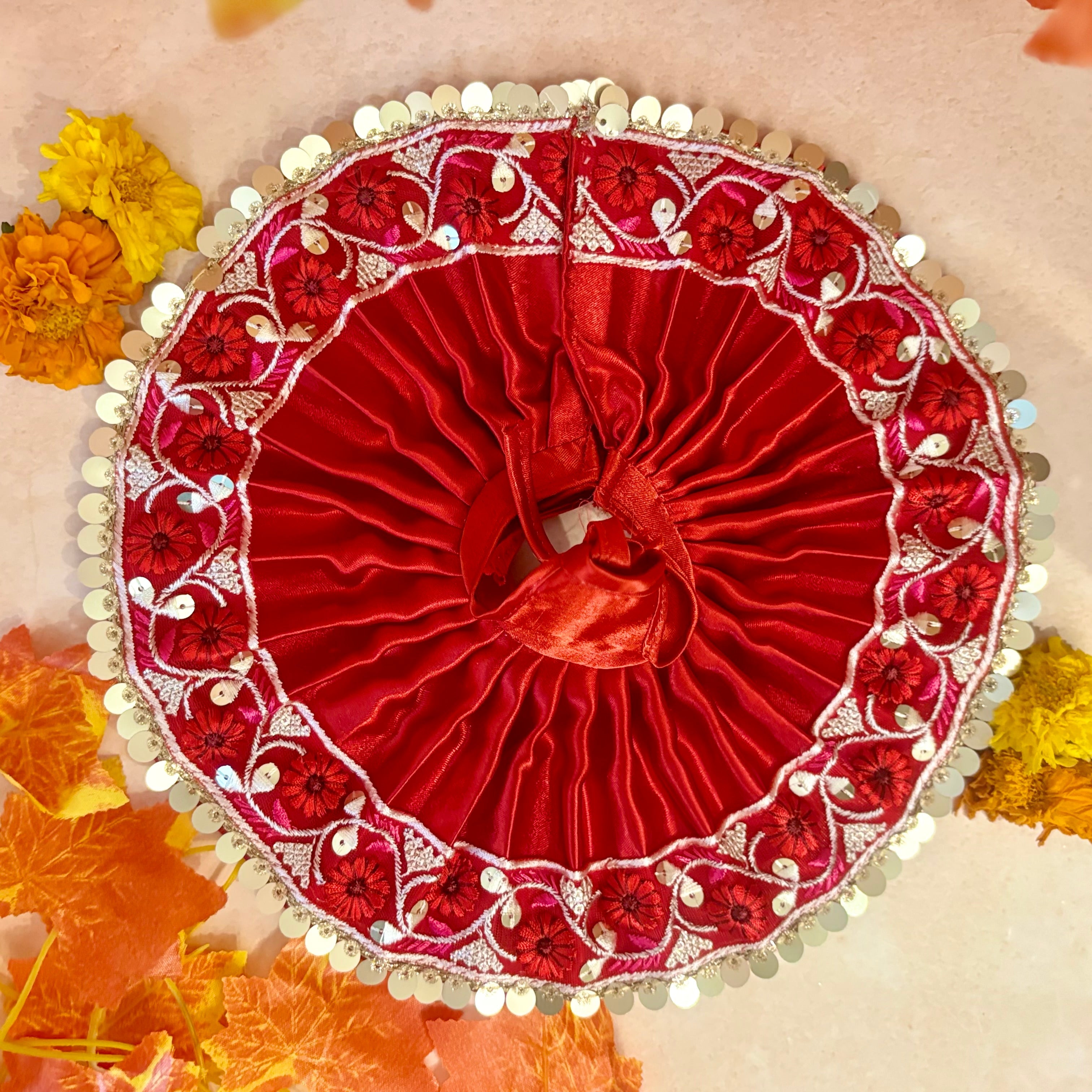 Vrinda Handmade Laddu Gopal Dress Set (Pack of 2) - Designer Kanha Ji Poshak & Bal Gopal Dress for Janmashtami Festival