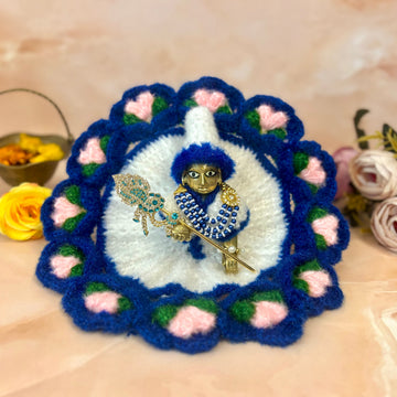 Handmade Ghanshyam Woollen Laddu Gopal Dress - Designer Kanha Ji Poshak for Janmashtami, Fancy Bal Gopal & Krishna Ji Dress