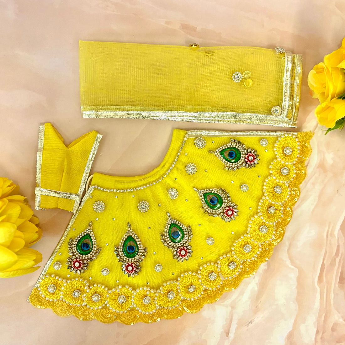Handmade Designer Laddu Gopal Dress | Fancy Kanha Ji Poshak for Janmashtami | Bal Gopal & Krishna Ji Dress for Festivals