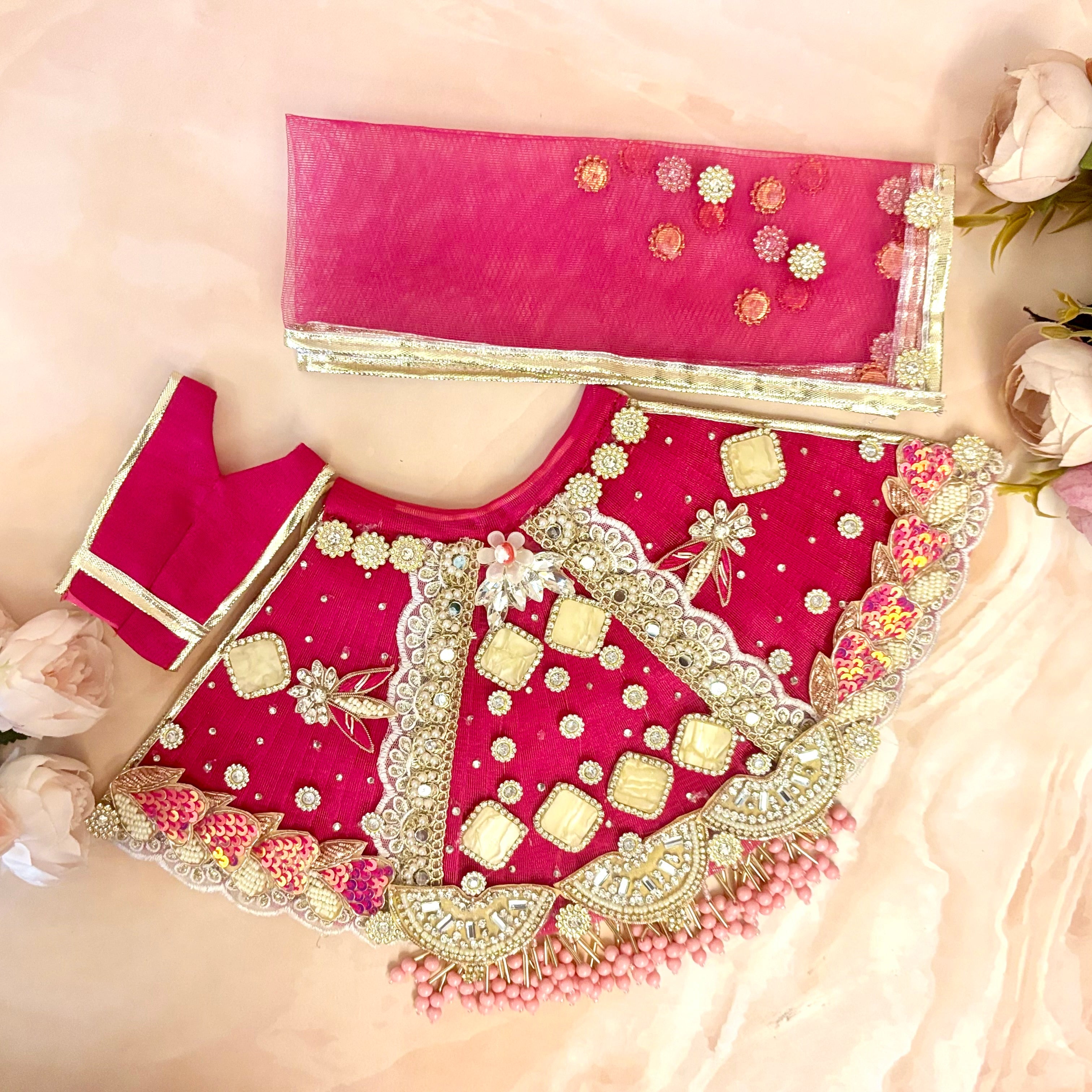 Handmade Designer Laddu Gopal Dress - Fancy Kanha Ji Poshak & Bal Gopal Dress for Janmashtami Celebrations | Krishna Ji Dress Collection