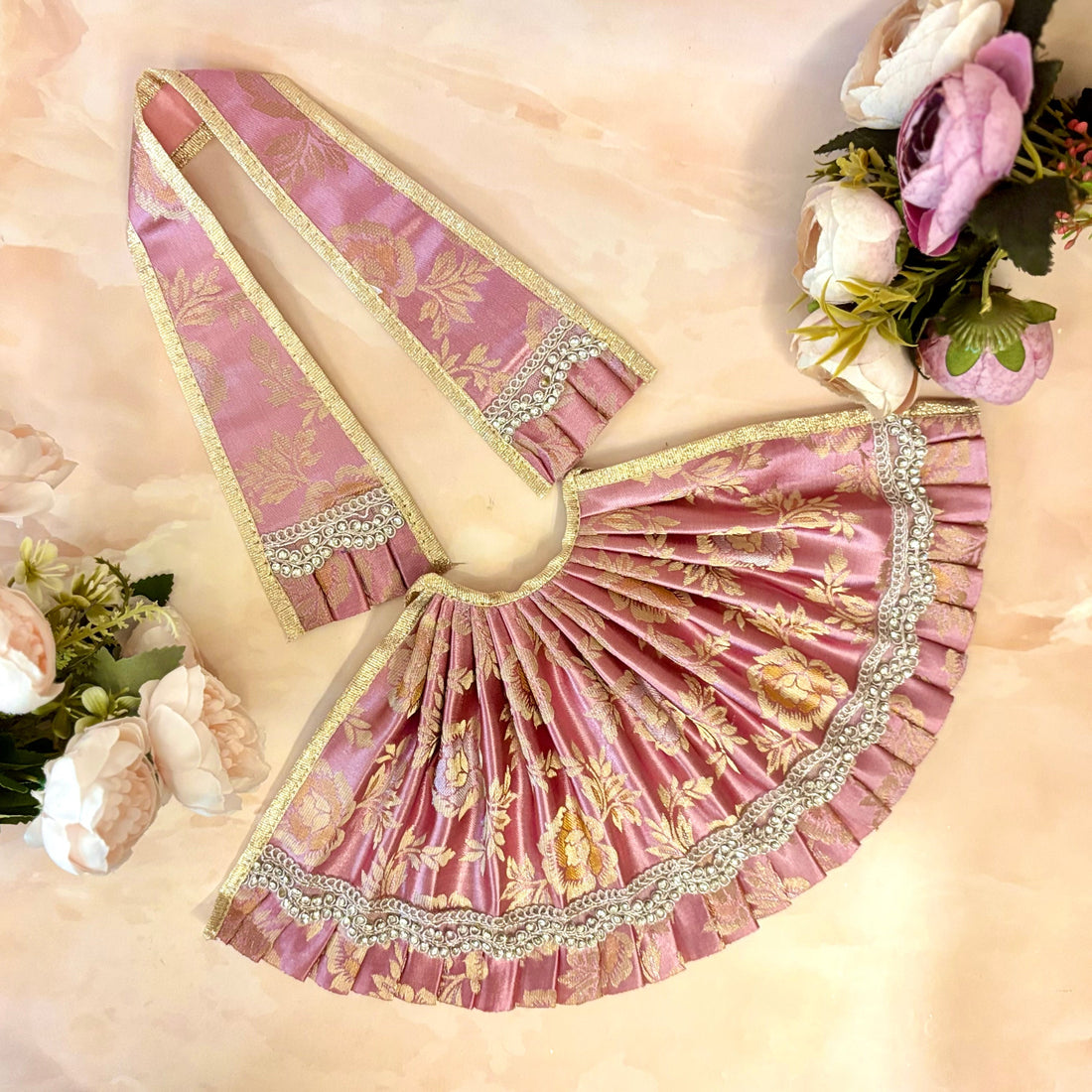 Handmade Designer Aadishakti Mata Rani Dress - Perfect for Janmashtami, Laddu Gopal Dress, Kanha Ji Poshak, Bal Gopal Dress & Krishna Ji Dress