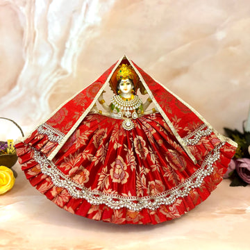 Handmade Sarveshvari Mata Rani Dress - Designer Laddu Gopal Poshak, Fancy Kanha Ji Dress for Janmashtami, Bal Gopal & Krishna Ji Celebrations