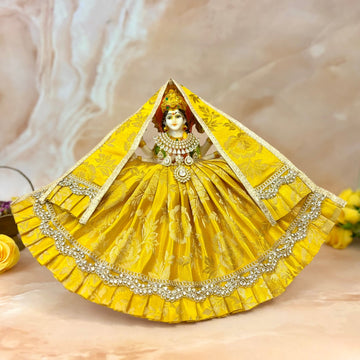 Handmade Mahagauri Mata Rani Dress - Designer Laddu Gopal Dress, Kanha Ji Poshak, Bal Gopal & Krishna Ji Dress for Janmashtami Festival