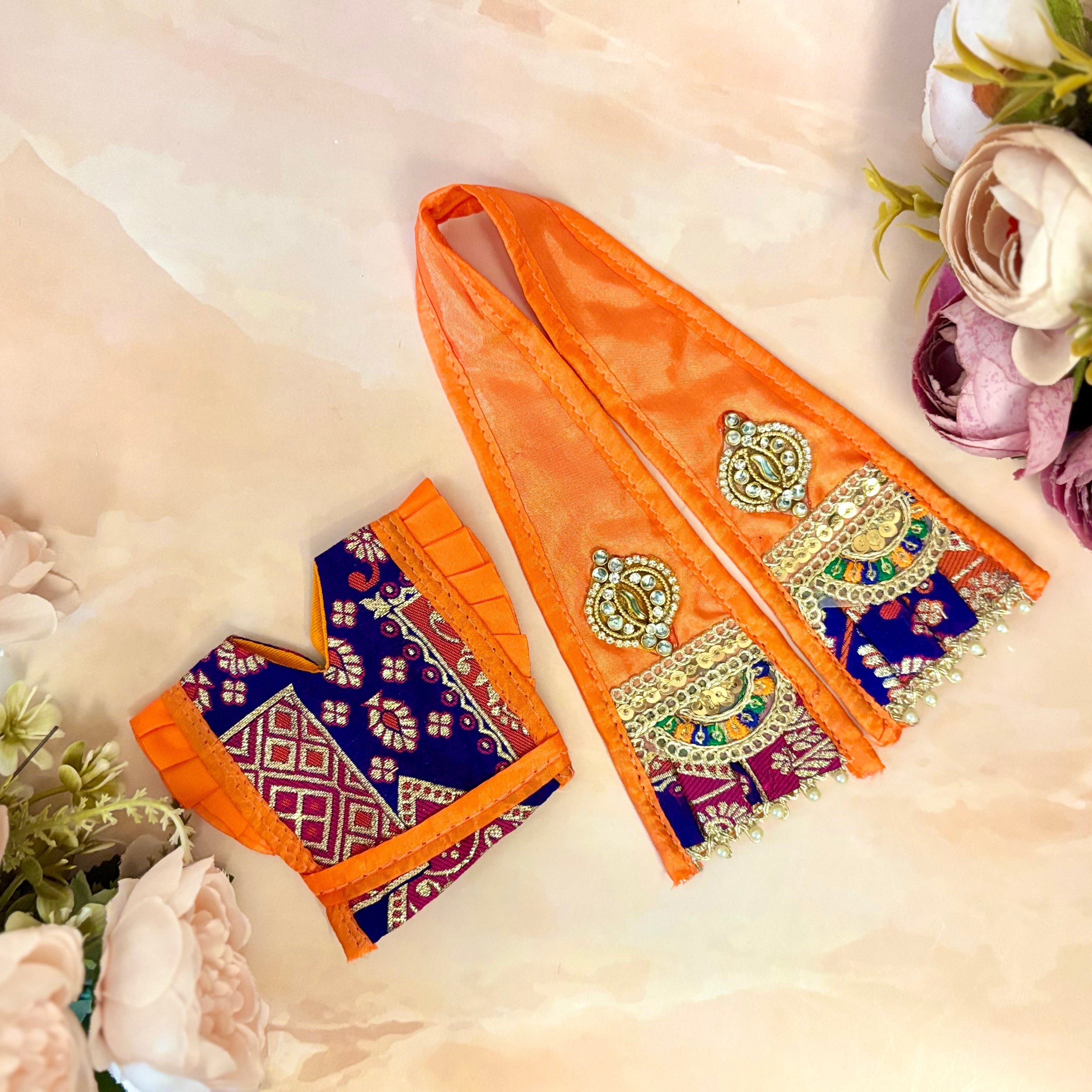 Handmade Designer Kushmanda Mata Rani Dress - Perfect for Janmashtami | Laddu Gopal Dress, Kanha Ji Poshak, Bal Gopal & Krishna Ji Dress