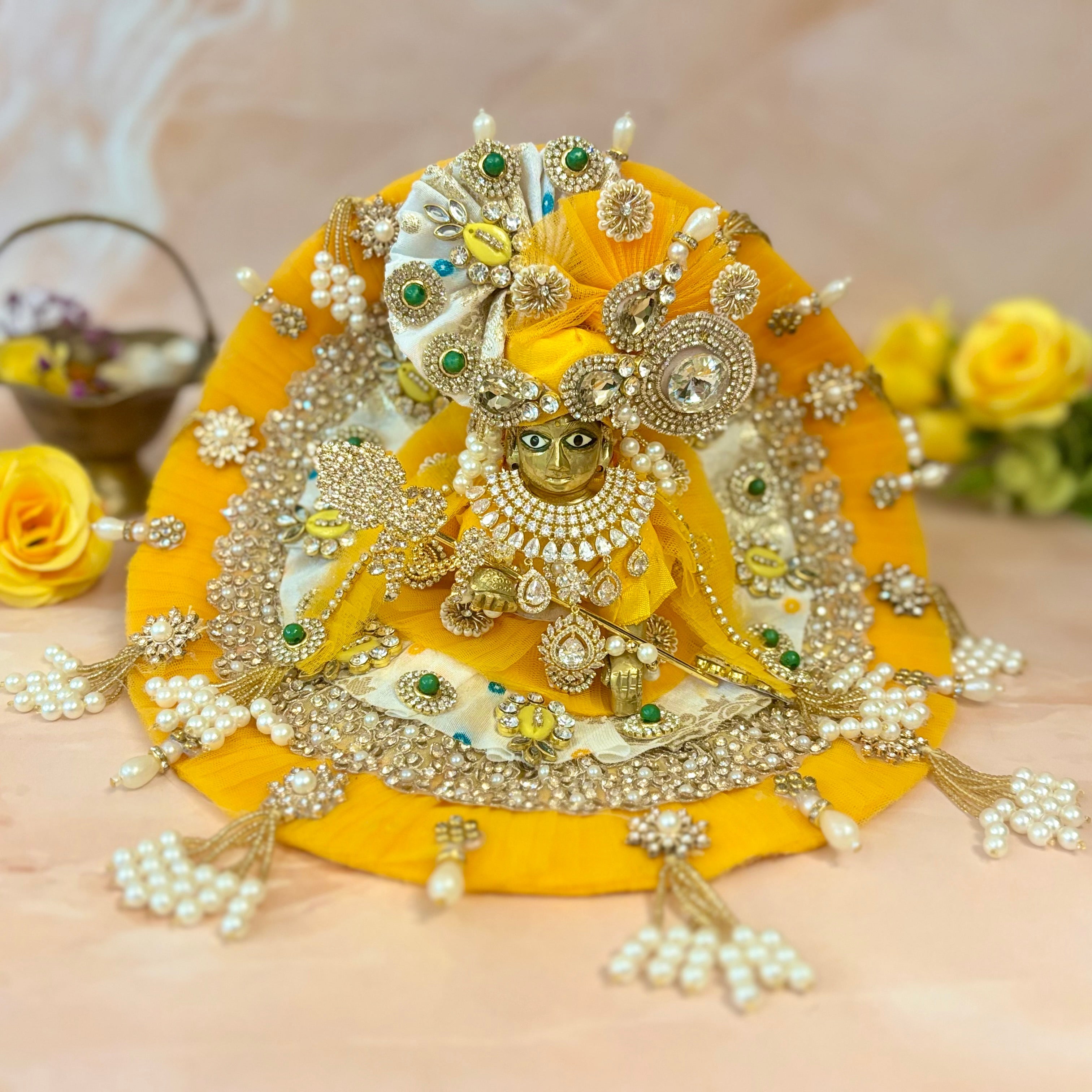Handmade Designer Laddu Gopal Dress - Fancy Kanha Ji Poshak for Janmashtami Celebrations | Bal Gopal & Krishna Ji Dress