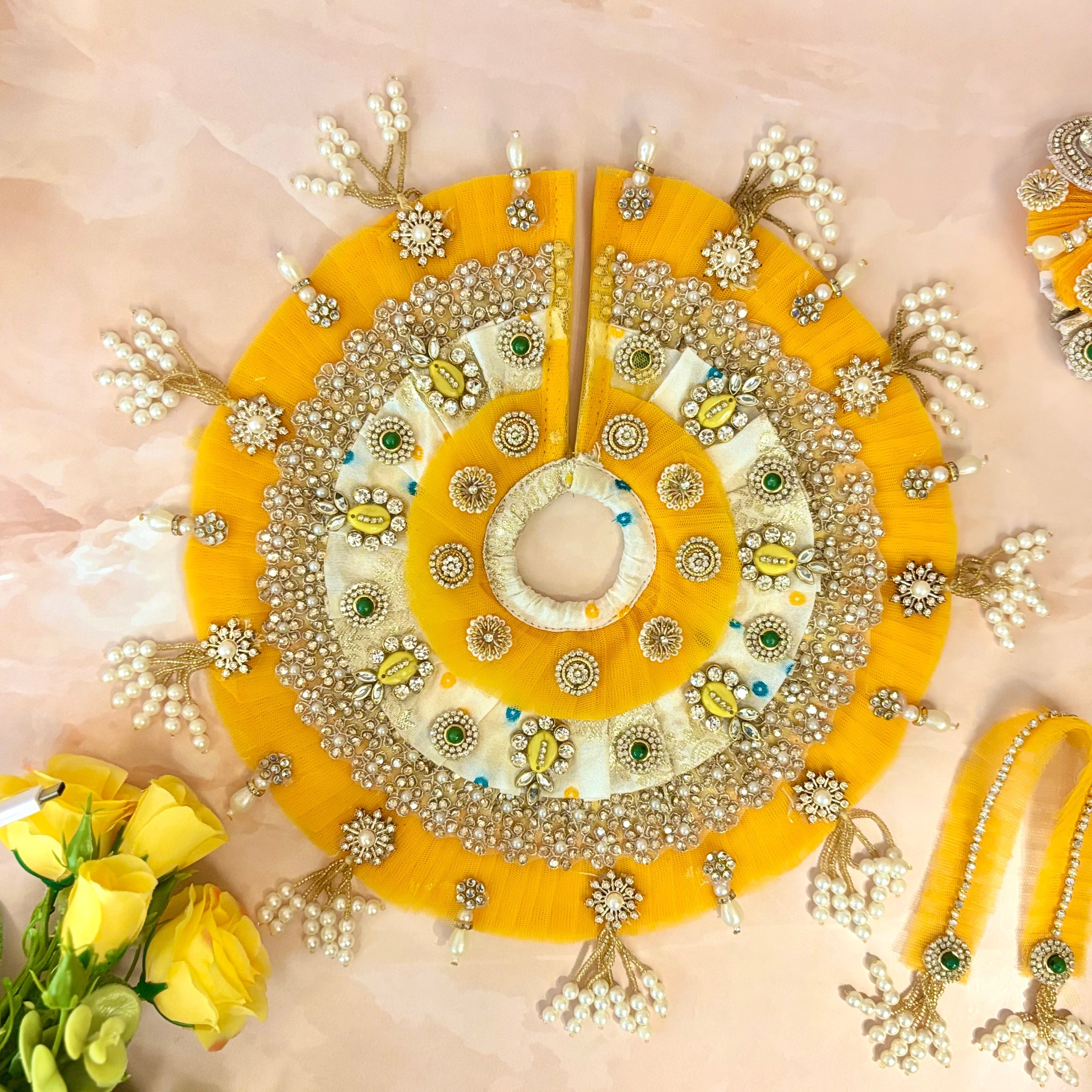 Handmade Designer Laddu Gopal Dress - Fancy Kanha Ji Poshak for Janmashtami Celebrations | Bal Gopal & Krishna Ji Dress
