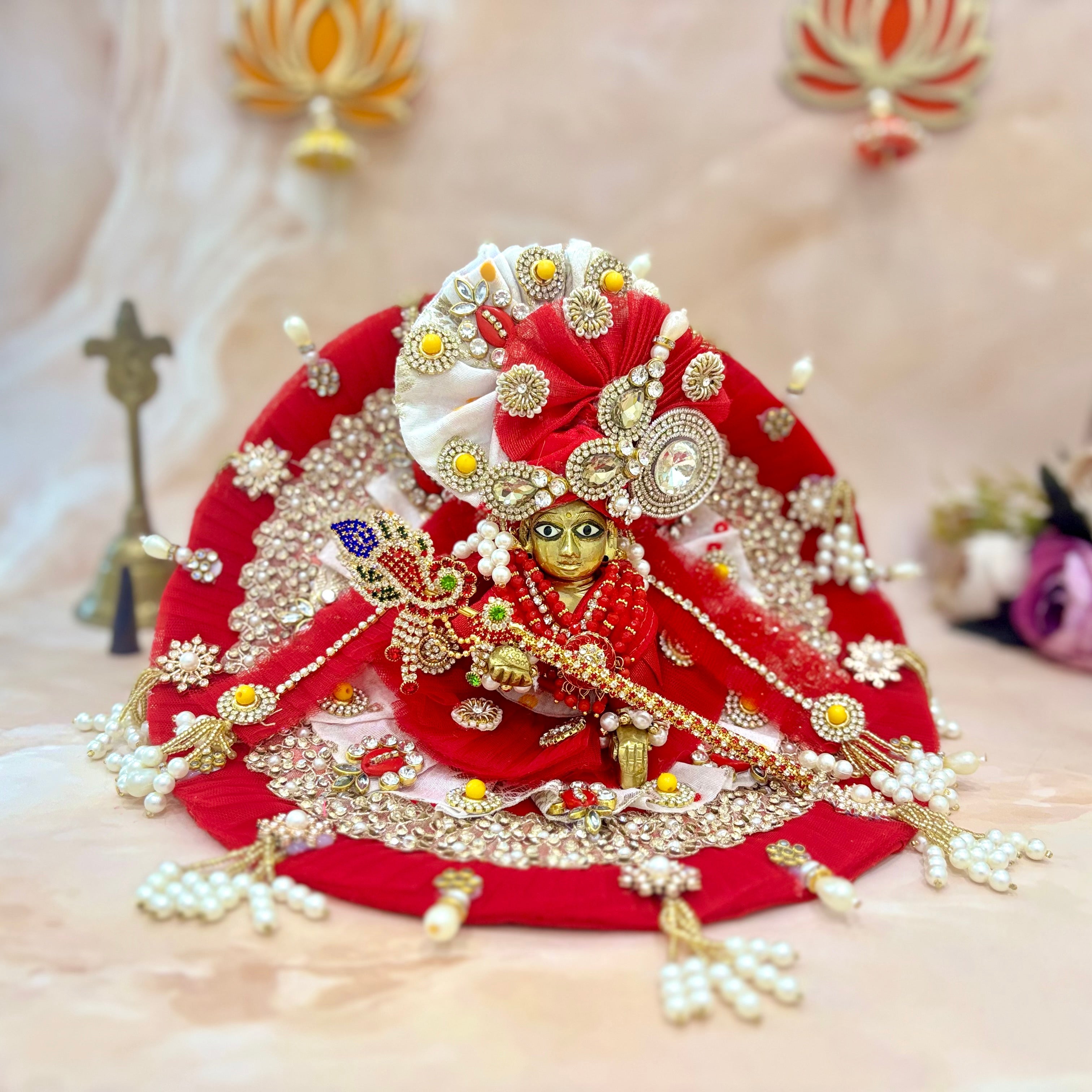 Handmade Designer Laddu Gopal Dress - Fancy Kanha Ji Poshak for Janmashtami | Bal Gopal & Krishna Ji Dress | Perfect Festival Outfit