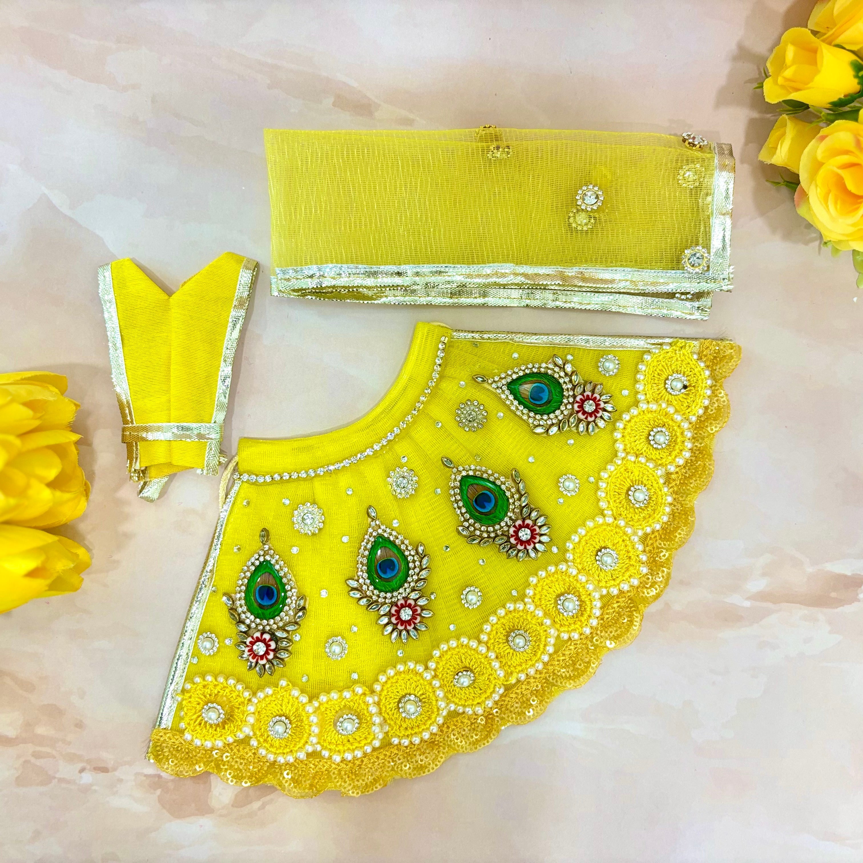 Handmade Designer Laddu Gopal Dress | Fancy Kanha Ji Poshak for Janmashtami | Bal Gopal & Krishna Ji Dress for Festivals