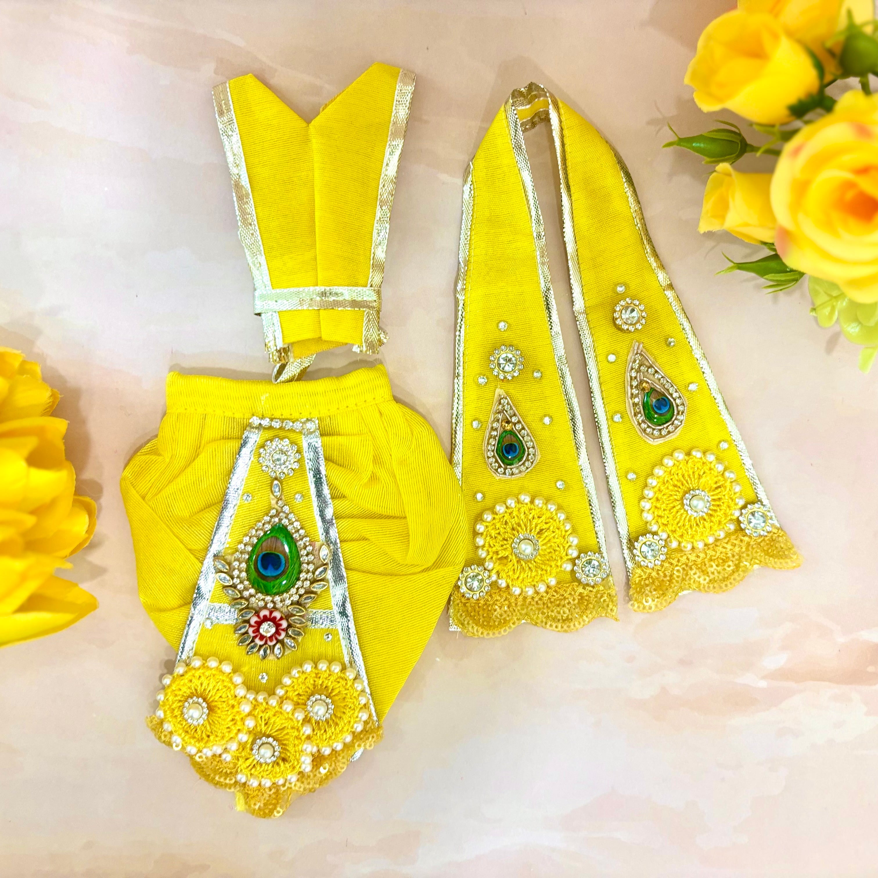 Handmade Designer Laddu Gopal Dress | Fancy Kanha Ji Poshak for Janmashtami | Bal Gopal & Krishna Ji Dress for Festivals