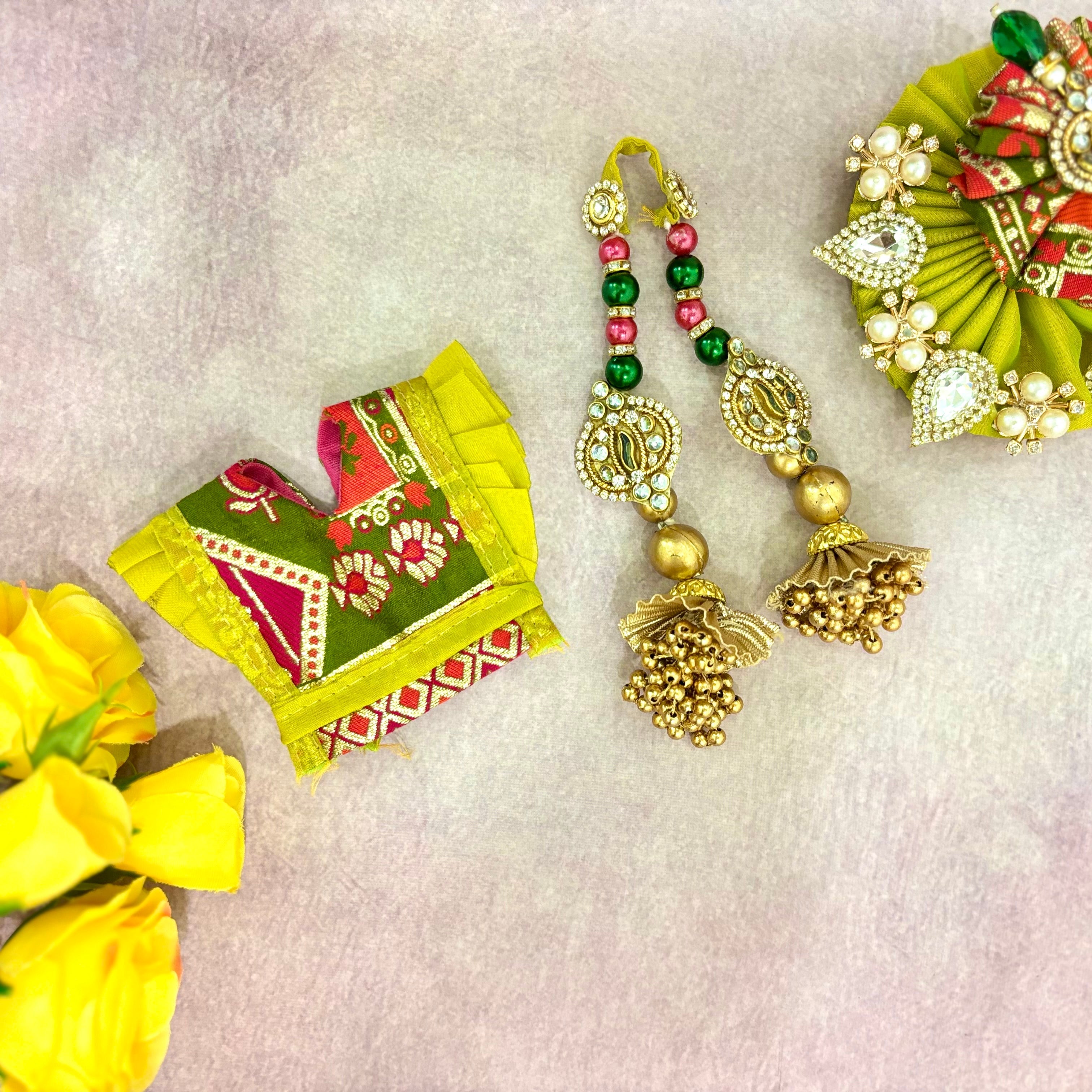 Handmade Designer Laddu Gopal Dress | Fancy Kanha Ji Poshak for Janmashtami | Bal Gopal & Krishna Ji Dress - Perfect Festival Attire