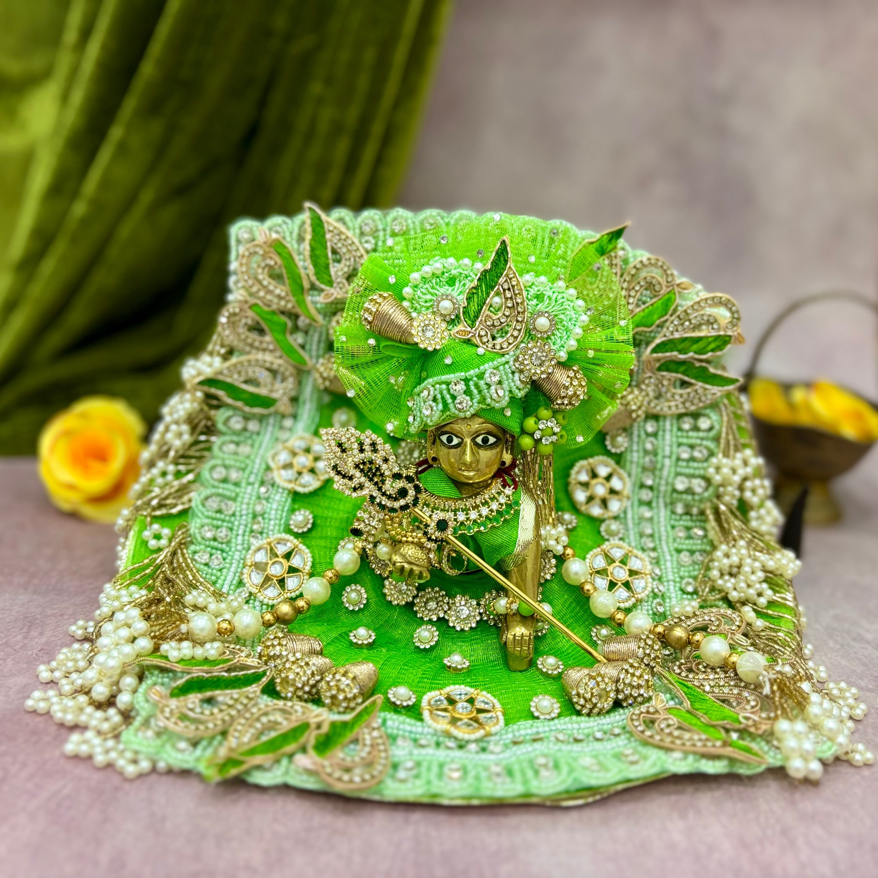 Handmade Designer Laddu Gopal Dress | Fancy Kanha Ji Poshak for Janmashtami | Bal Gopal & Krishna Ji Dress for Festivals