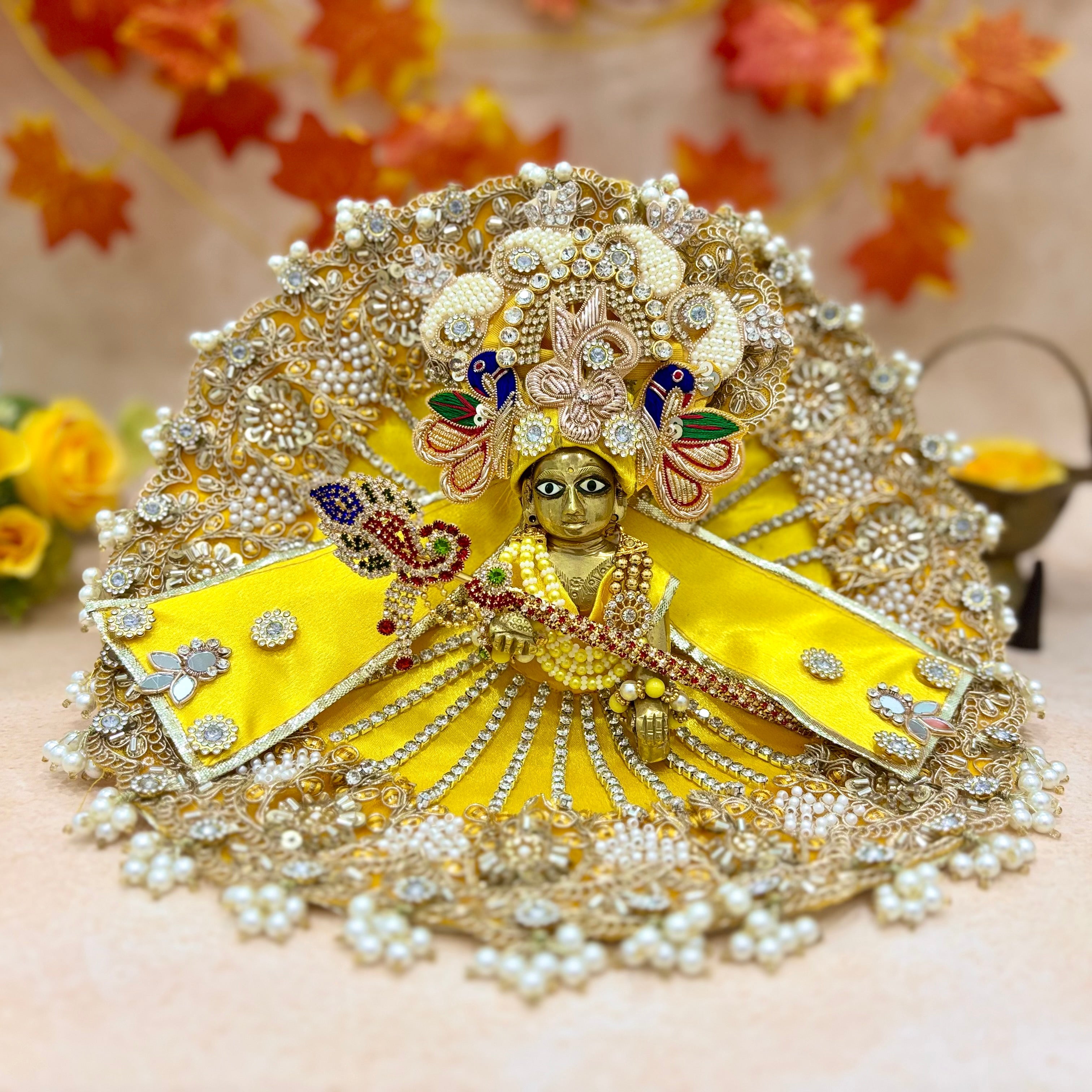 Handmade Designer Laddu Gopal Dress - Fancy Kanha Ji Poshak for Janmashtami, Bal Gopal Dress & Krishna Ji Dress for Festivals