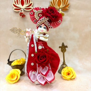 Handmade Premleela Dhoti Set - Designer Laddu Gopal Dress, Fancy Kanha Ji Poshak for Janmashtami, Bal Gopal & Krishna Ji Dress