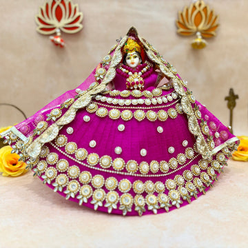 Handmade Rajsimukta Mata Rani Dress - Designer Laddu Gopal Dress, Kanha Ji Poshak, Bal Gopal Dress for Janmashtami Festival