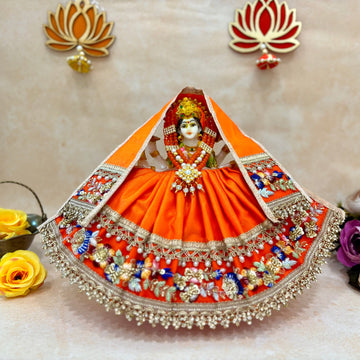 Handmade Adya Shringar Mata Rani Dress - Designer Laddu Gopal Dress, Fancy Kanha Ji Poshak for Janmashtami, Bal Gopal & Krishna Ji Dress