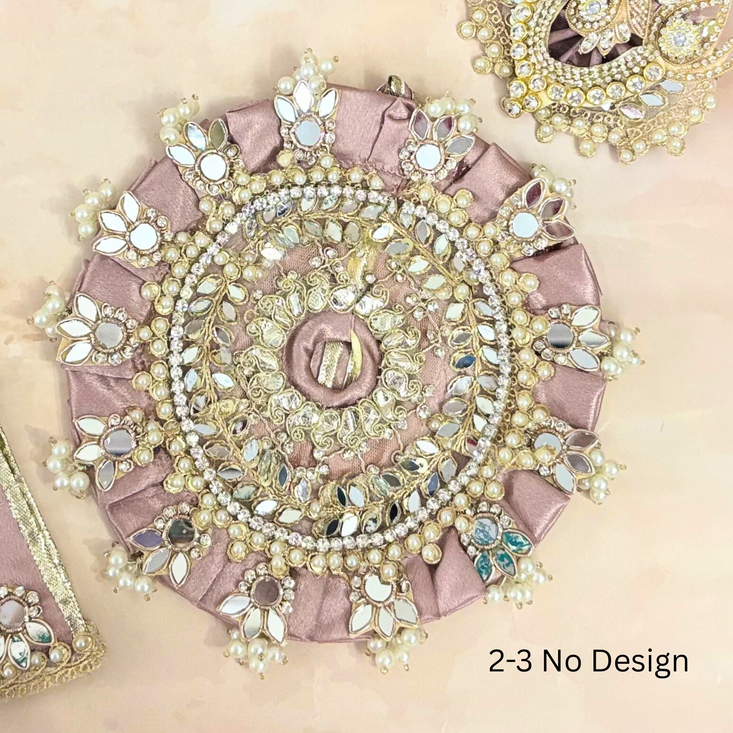 Handmade Luxe Raj Tilak Laddu Gopal Dress - Designer Kanha Ji Poshak for Janmashtami, Fancy Bal Gopal & Krishna Ji Dress