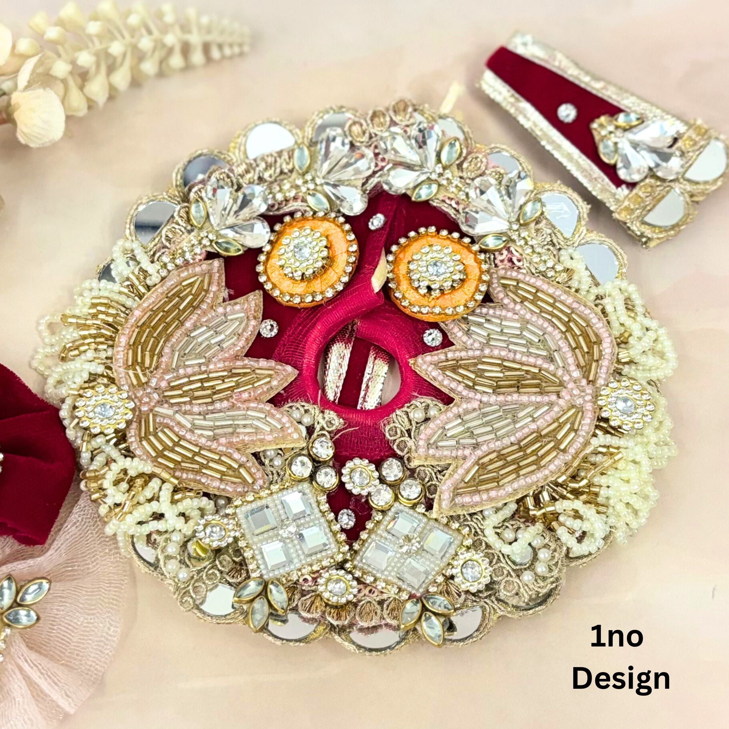 Handmade Rajyogini Laddu Gopal Dress - Designer Kanha Ji Poshak, Fancy Bal Gopal Dress for Janmashtami Celebrations
