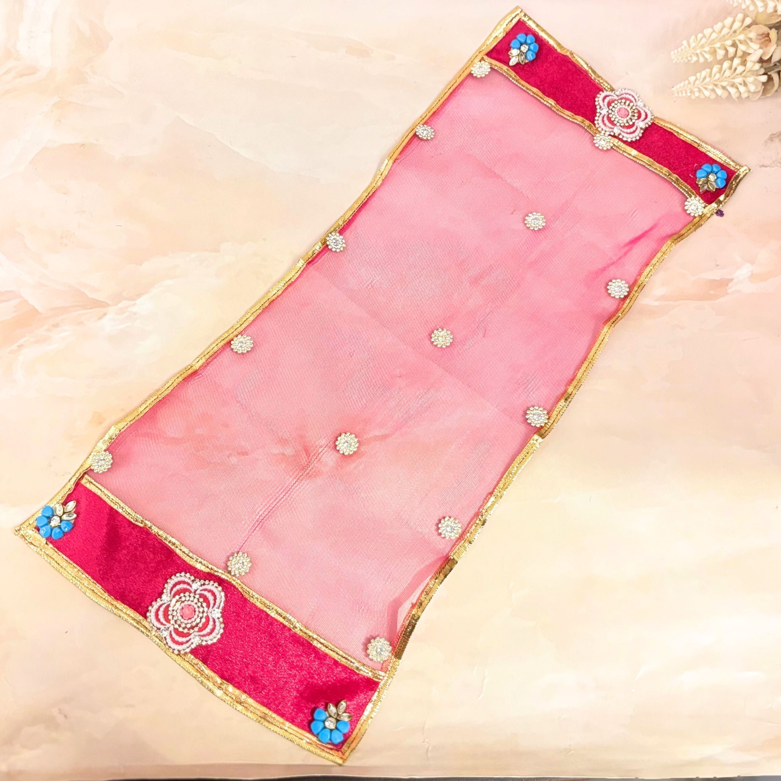 Handmade Aarunyaa Velvet Laddu Gopal Dress - Designer Kanha Ji Poshak for Janmashtami | Fancy Bal Gopal & Krishna Ji Dress