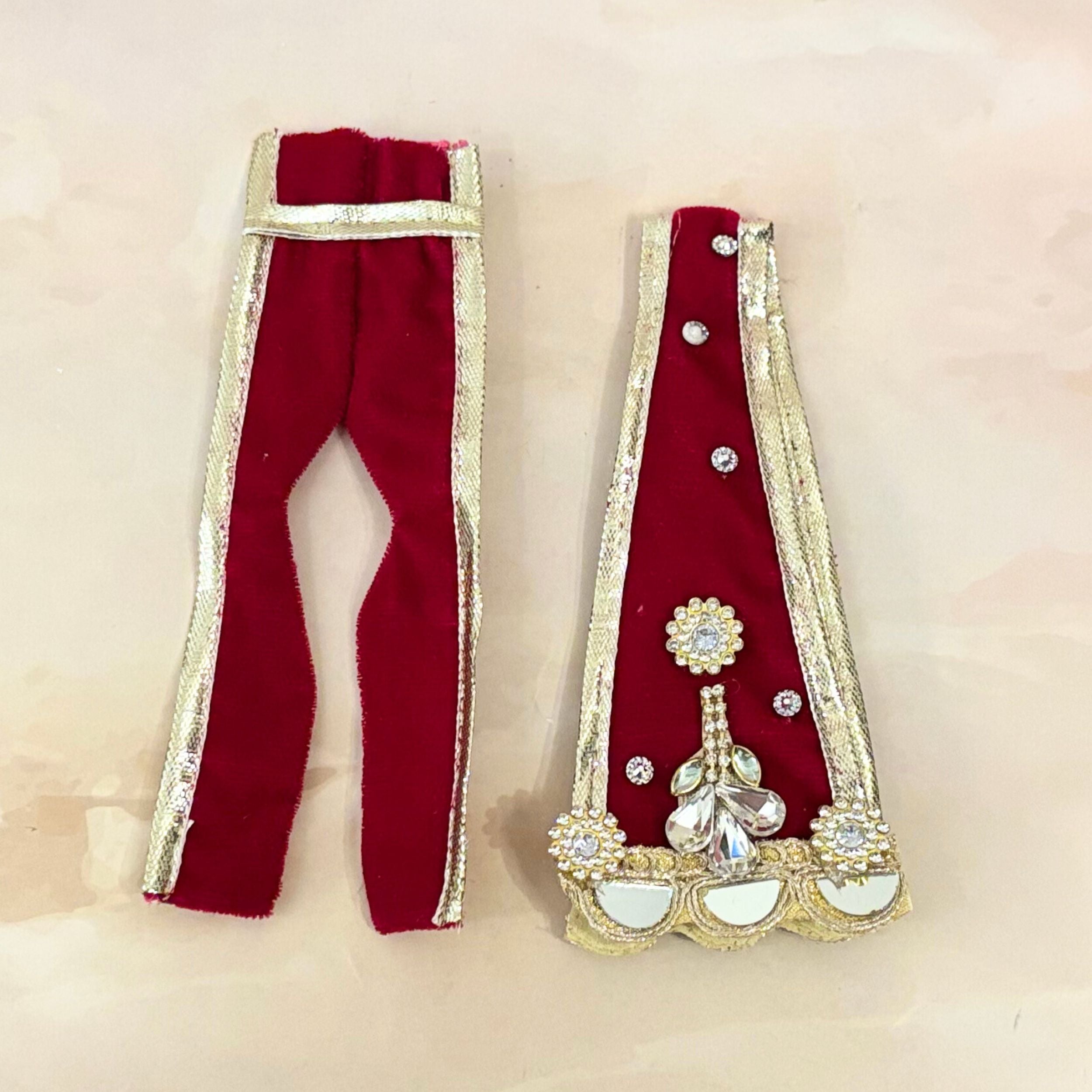 Handmade Rajyogini Laddu Gopal Dress - Designer Kanha Ji Poshak, Fancy Bal Gopal Dress for Janmashtami Celebrations