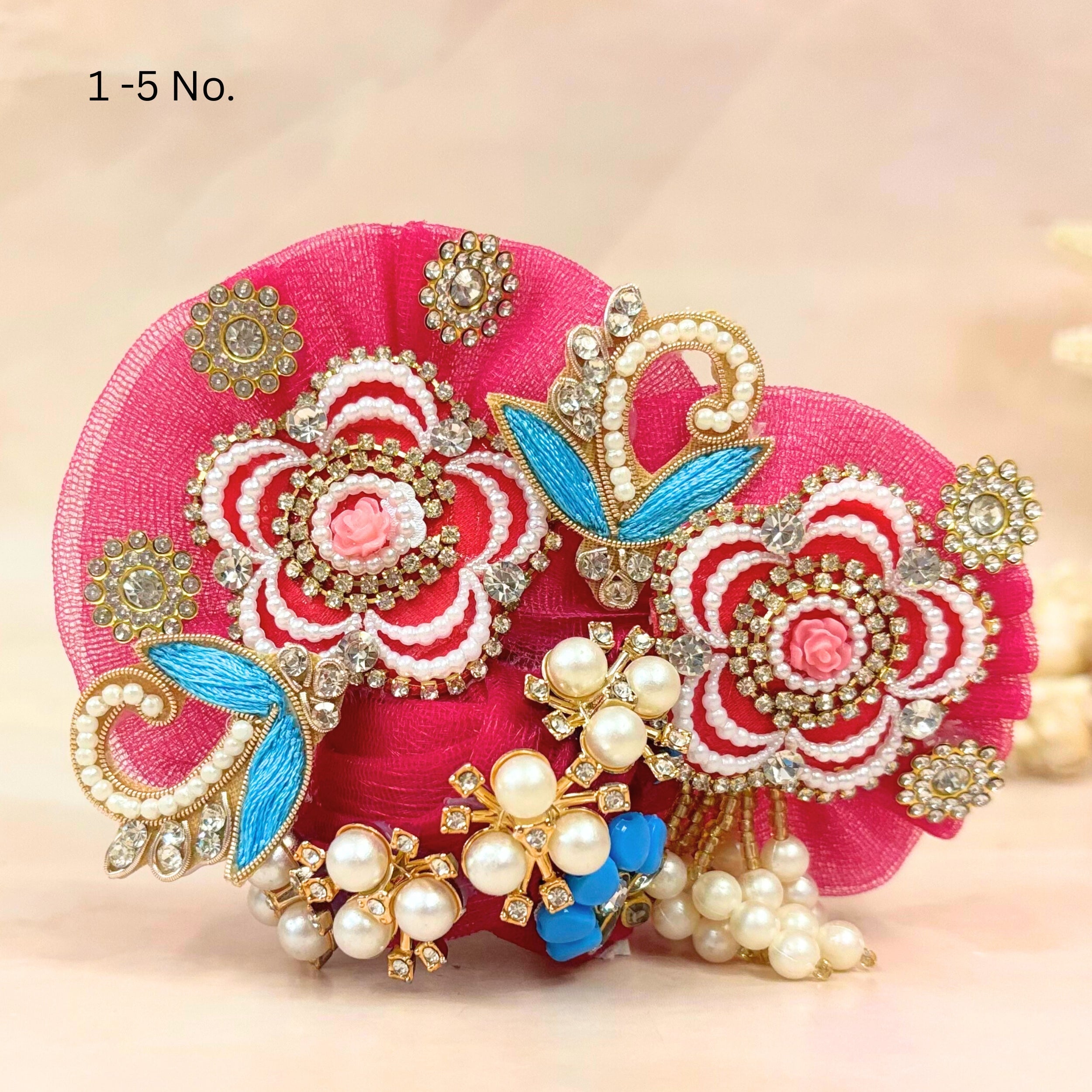 Handmade Kamalnayan Velvet Laddu Gopal Dress - Designer Kanha Ji Poshak for Janmashtami, Fancy Bal Gopal & Krishna Ji Dress
