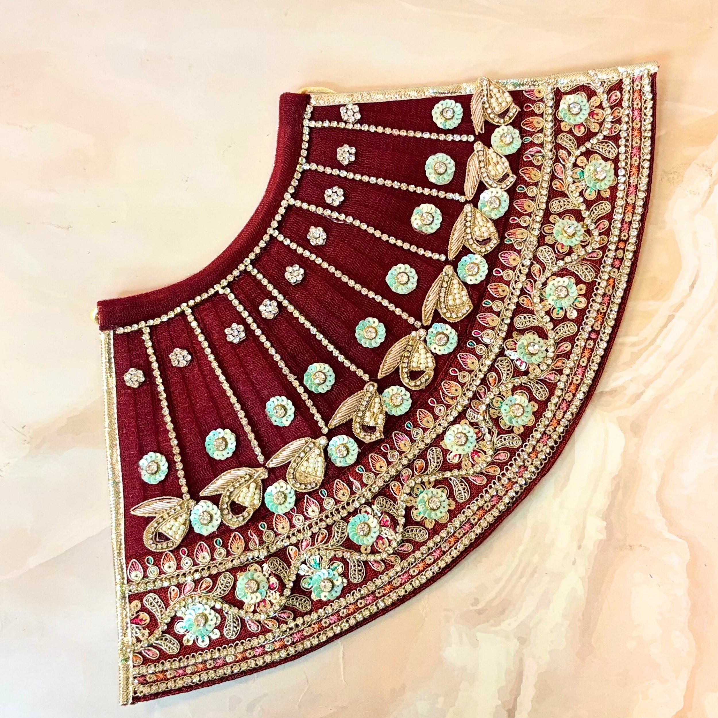 Handmade Luxe Rajprabha Durga Maa Dress - Designer Laddu Gopal Dress, Kanha Ji Poshak & Bal Gopal Dress for Janmashtami Festival