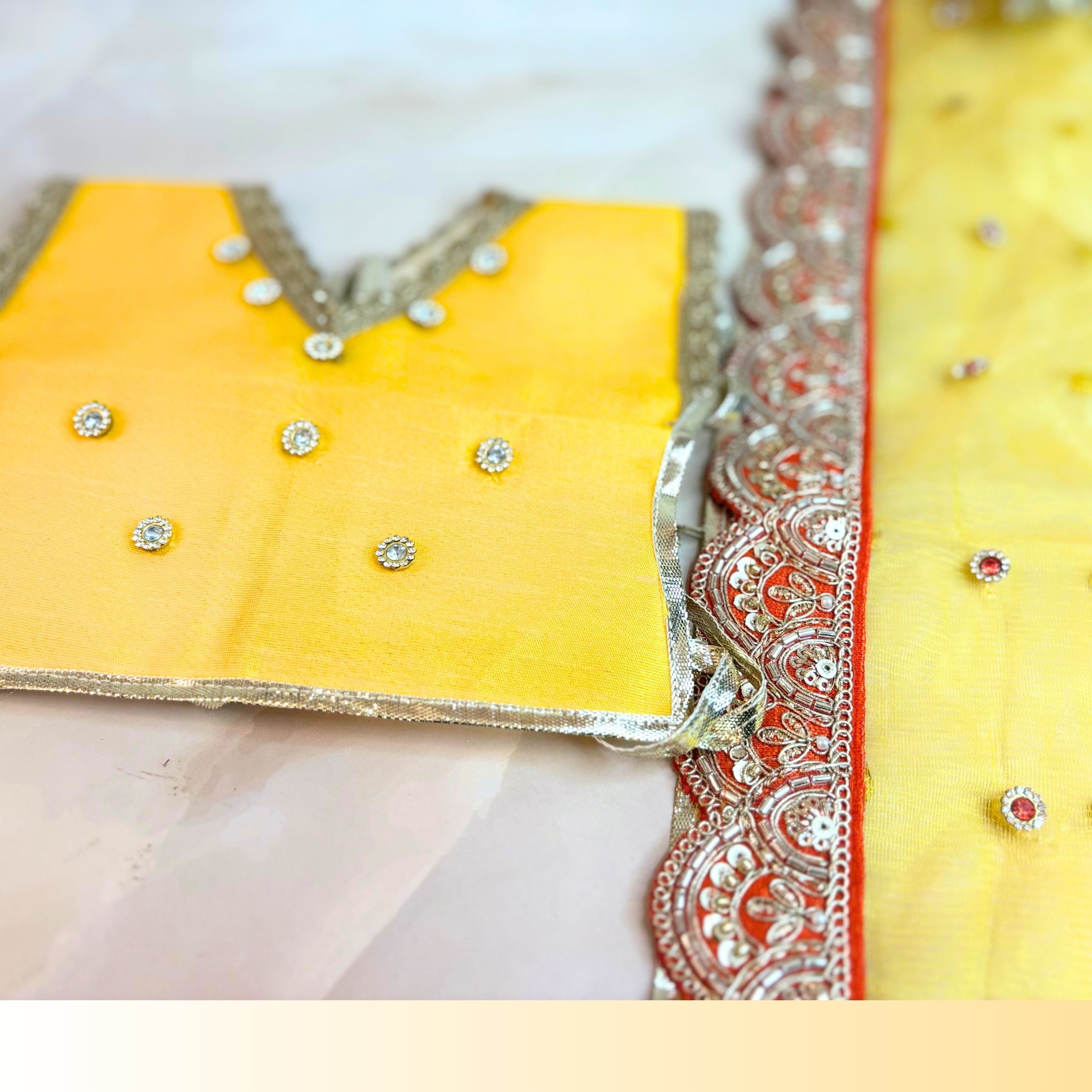Luxe Handmade Suryaprabha Durga Maa Dress - Designer Laddu Gopal Dress, Fancy Kanha Ji Poshak for Janmashtami, Bal Gopal & Krishna Ji Dress