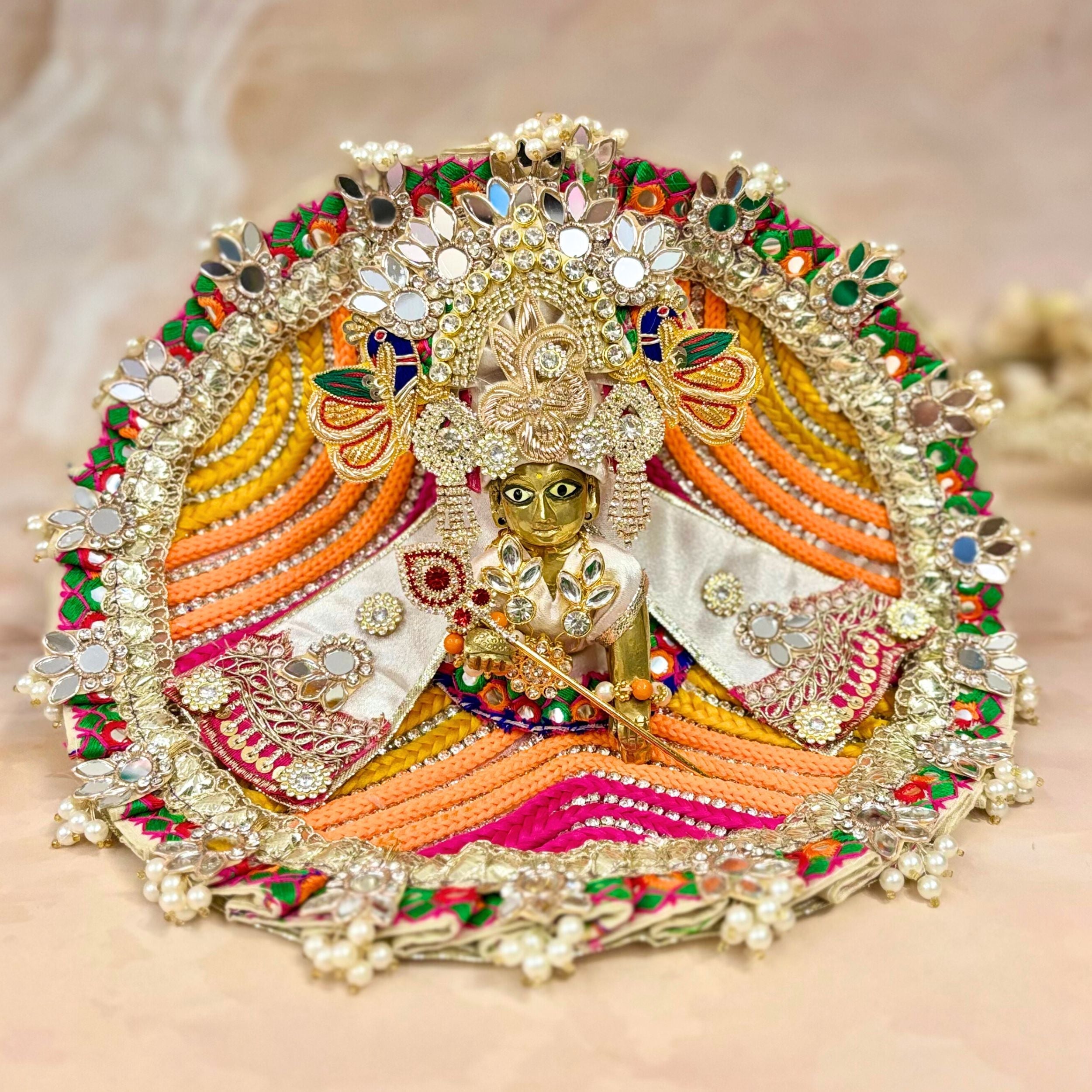 Handmade Multi-Color Laddu Gopal Dress | Designer Kanha Ji Poshak for Janmashtami | Fancy Bal Gopal & Krishna Ji Dress