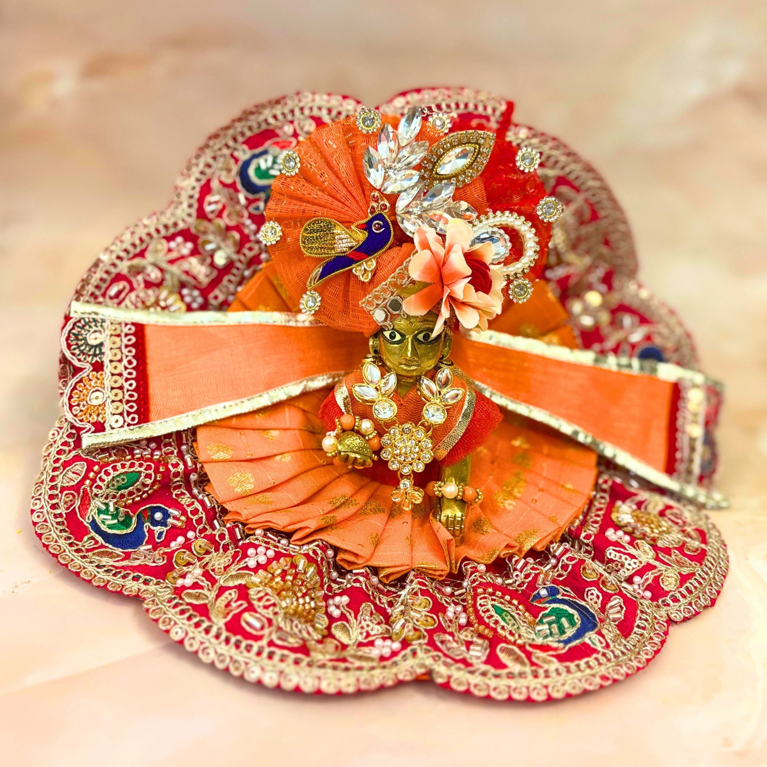 Handmade Designer Laddu Gopal Dress - Fancy Kanha Ji Poshak for Janmashtami, Bal Gopal Dress, Krishna Ji Dress, Perfect Festival Attire