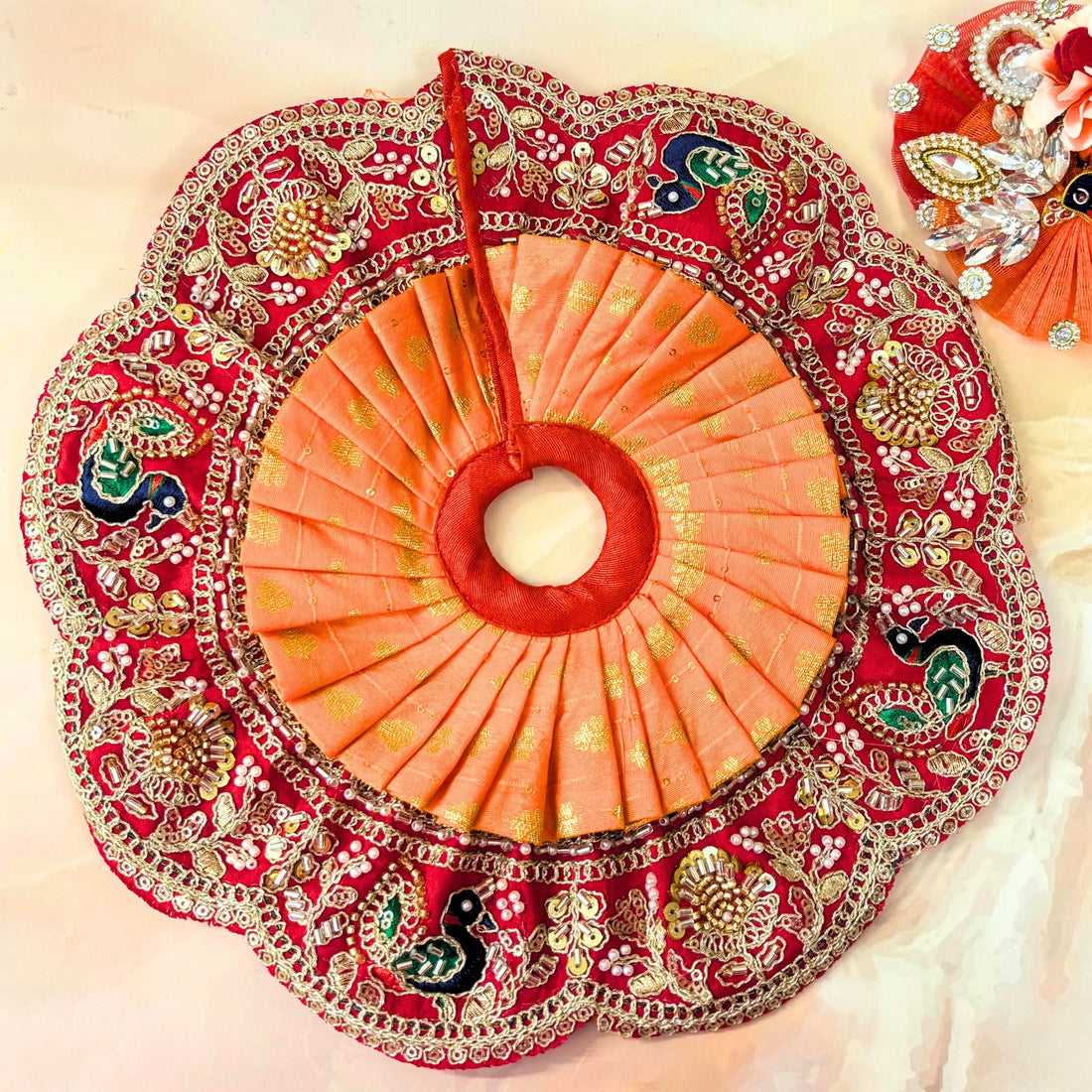 Handmade Nandanraj Laddu Gopal Dress - Designer Kanha Ji Poshak, Fancy Bal Gopal Dress for Janmashtami Celebrations, Krishna Ji Dress