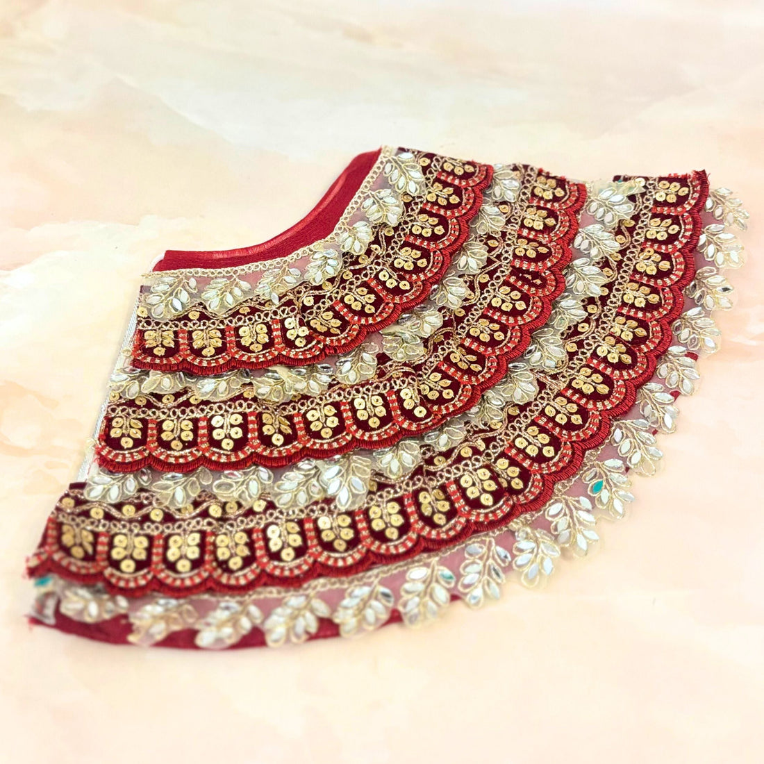 Handmade Rajvibha Mata Rani Dress - Designer Laddu Gopal Dress, Kanha Ji Poshak, Bal Gopal Fancy Dress for Janmashtami Celebrations