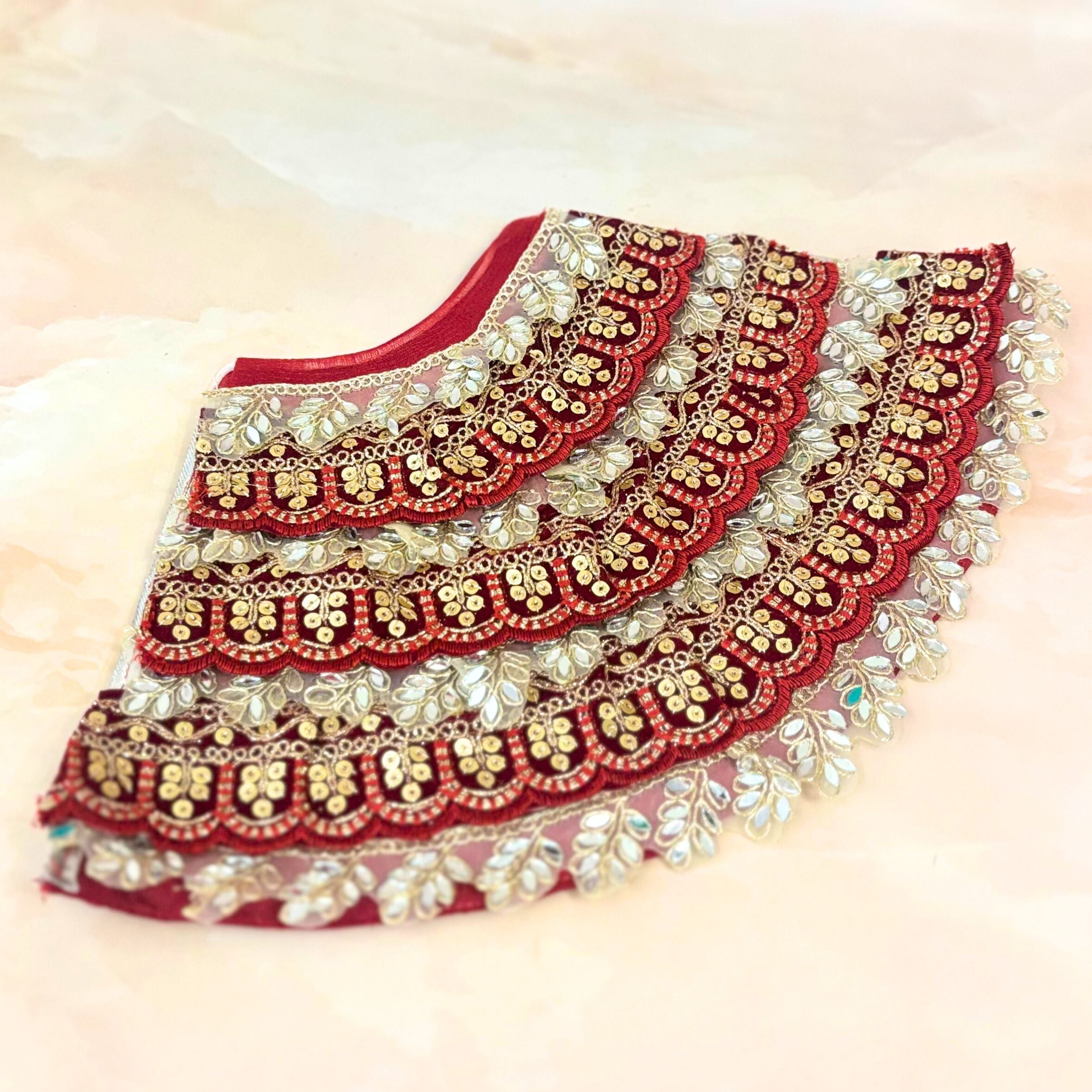 Handmade Rajvibha Mata Rani Dress - Designer Laddu Gopal Dress, Kanha Ji Poshak, Bal Gopal Fancy Dress for Janmashtami Celebrations