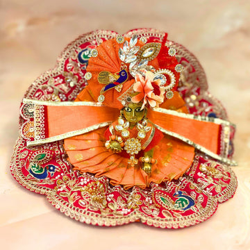 Handmade Nandanraj Laddu Gopal Dress - Designer Kanha Ji Poshak, Fancy Bal Gopal Dress for Janmashtami Celebrations, Krishna Ji Dress