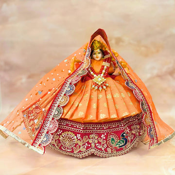 Handmade Designer Dīptāṅgi Mata Rani Dress - Elegant Laddu Gopal Dress, Kanha Ji Poshak, Bal Gopal Dress for Janmashtami Festival