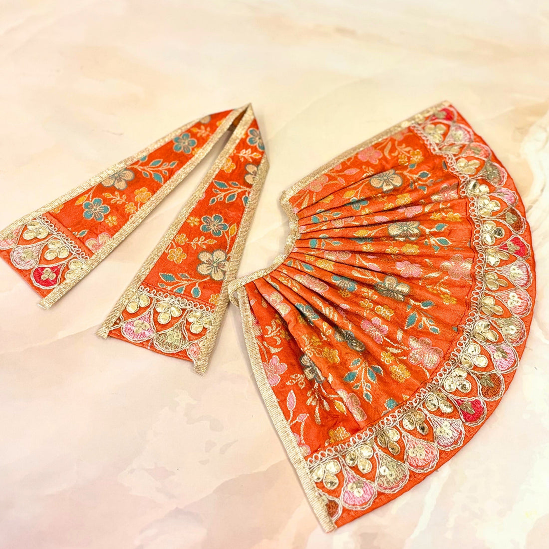 Handmade Designer Kumudpriya Mata Rani Dress - Elegant Laddu Gopal Poshak for Janmashtami, Bal Gopal Dress, Kanha Ji Fancy Outfit