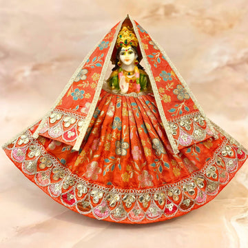 Handmade Designer Kumudpriya Mata Rani Dress - Elegant Laddu Gopal Poshak for Janmashtami, Bal Gopal Dress, Kanha Ji Fancy Outfit