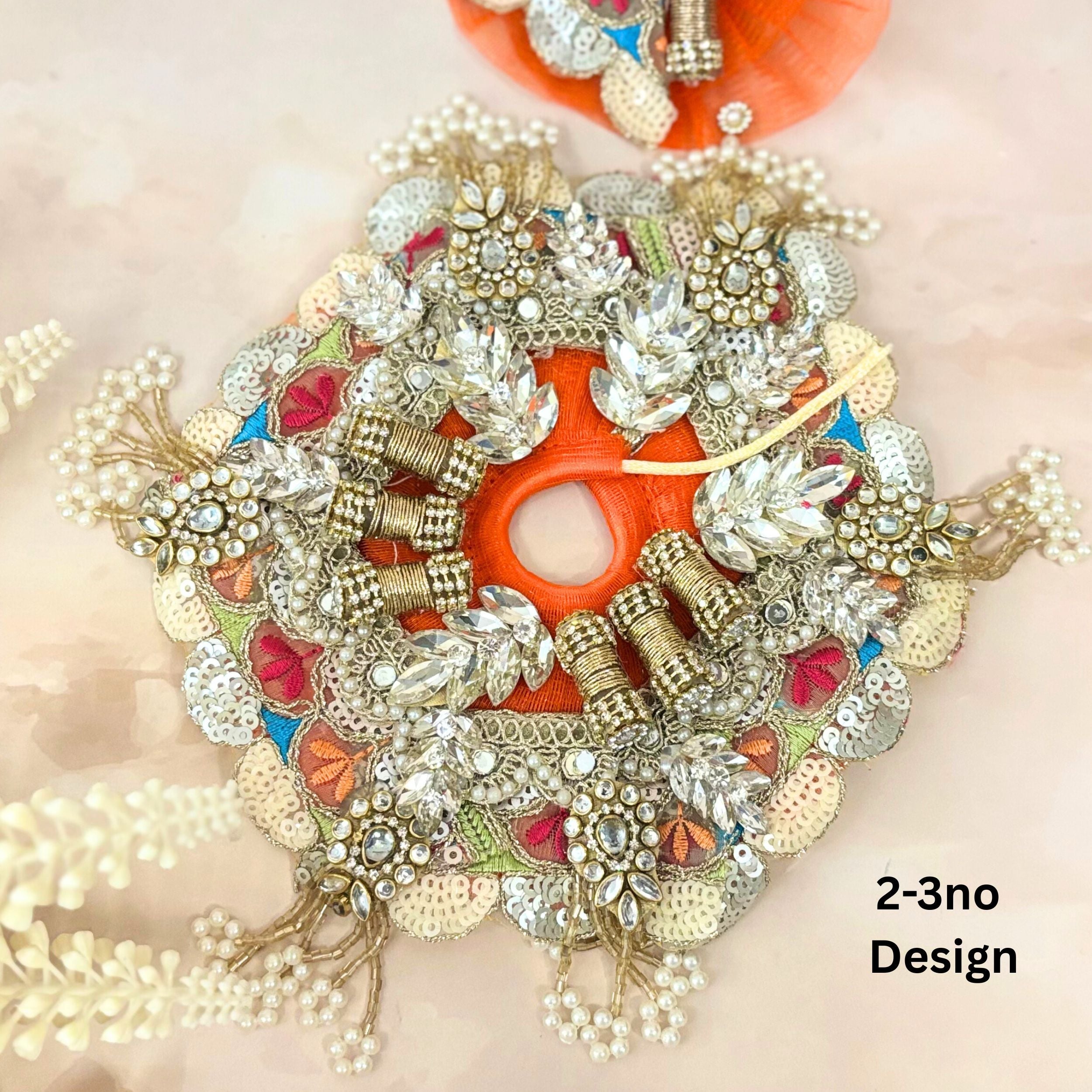Handmade Kesarprabha Laddu Gopal Dress - Designer Kanha Ji Poshak for Janmashtami, Fancy Bal Gopal Dress, Krishna Ji Dress