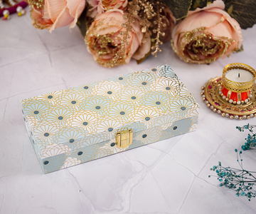 Handmade Pastel Blue Aesthetic Cash Box for Laddu Gopal Dress, Kanha Ji Poshak, Bal Gopal Dress - Perfect for Janmashtami Festival